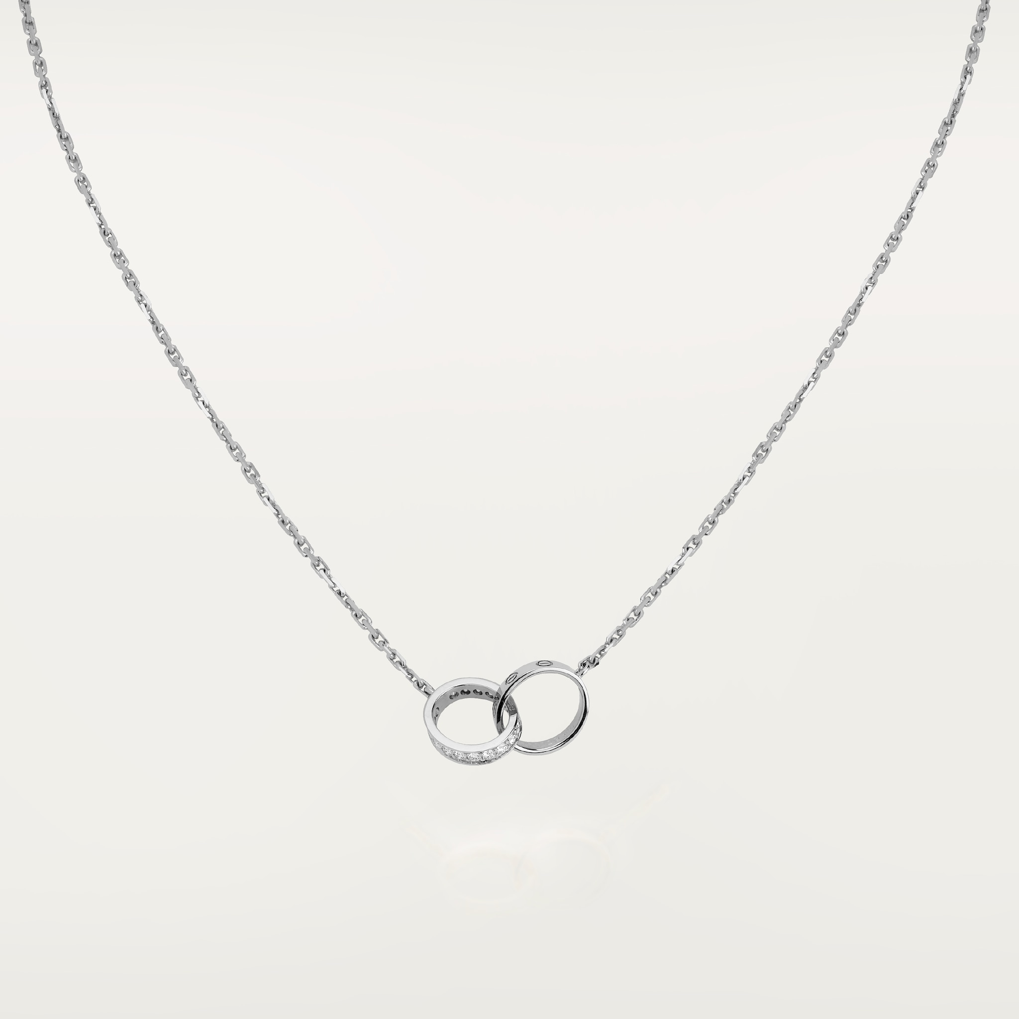 #LOVE# pendant, half-paved