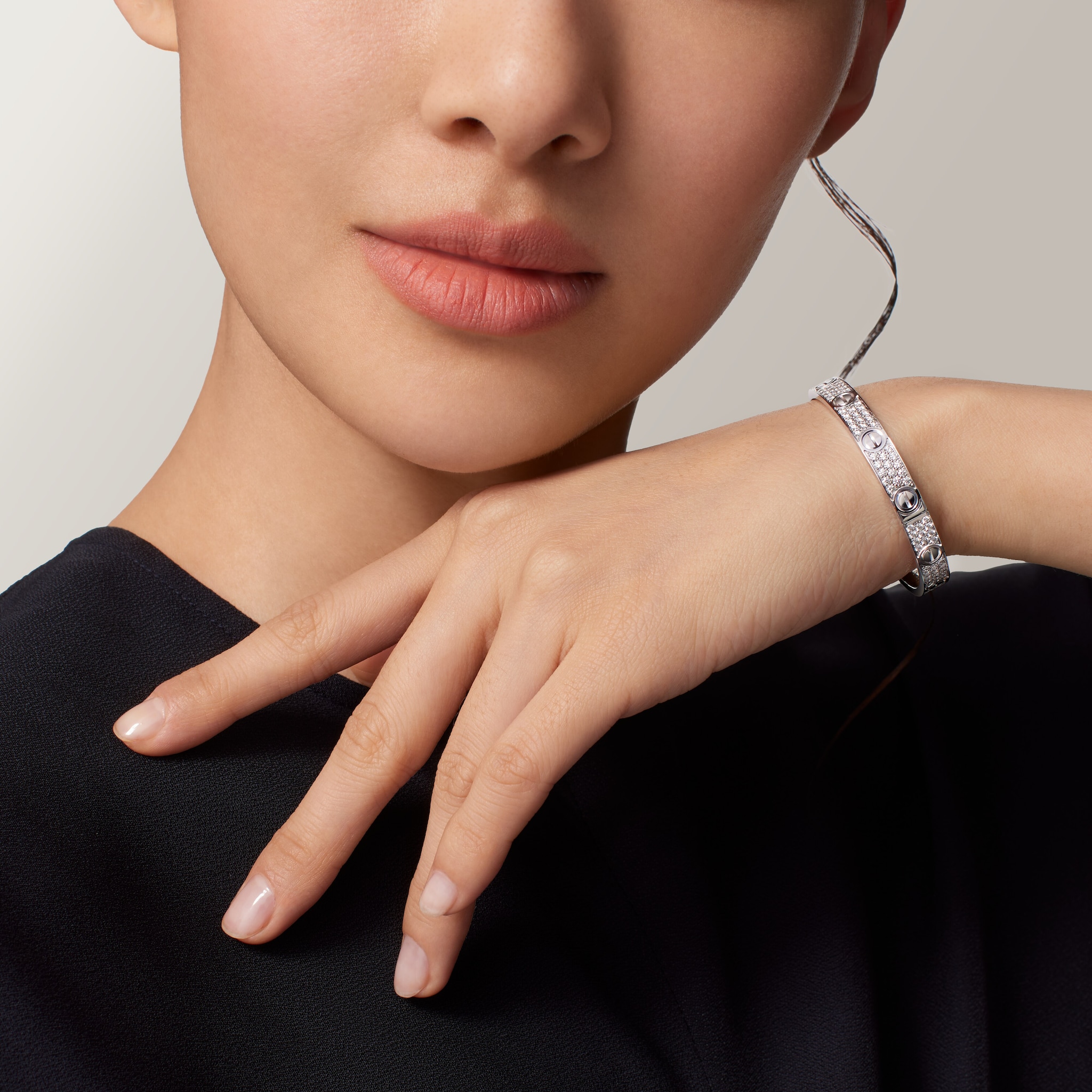 #LOVE# bracelet, classic model, paved