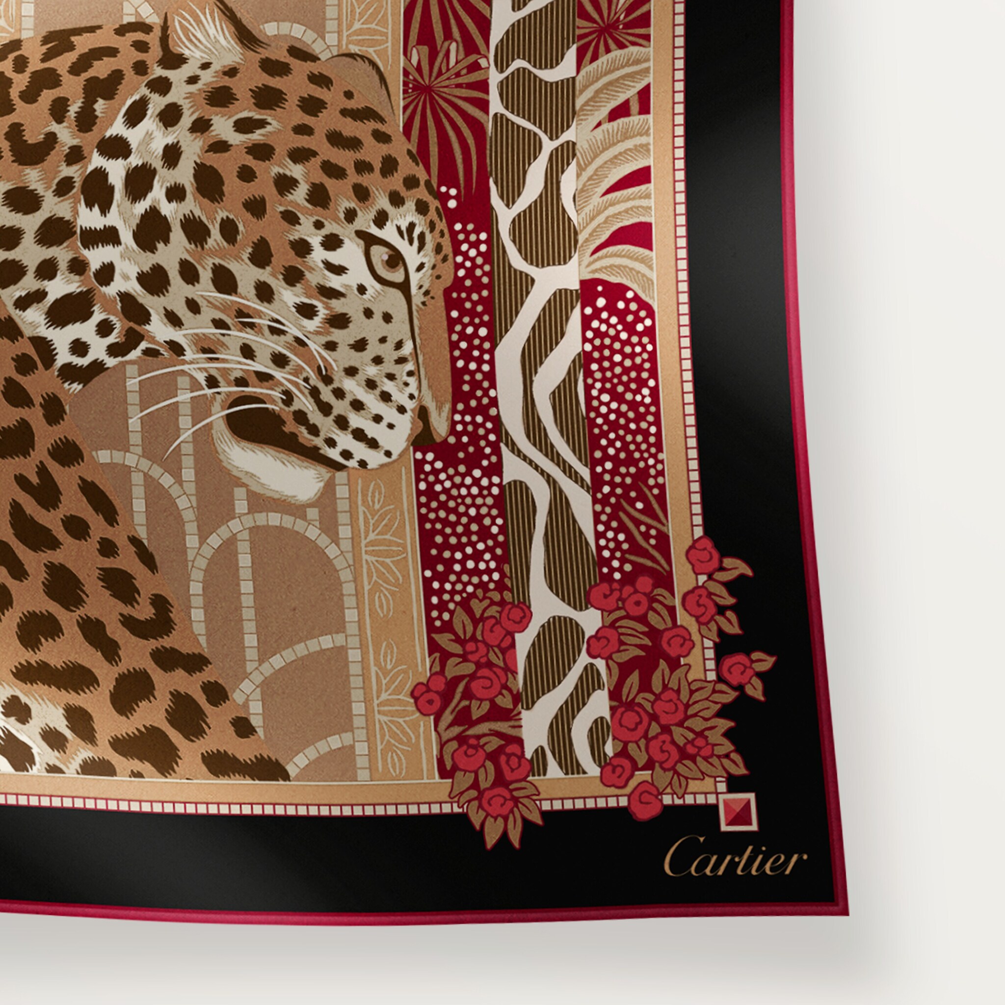 90 scarf, Woman with a Panther