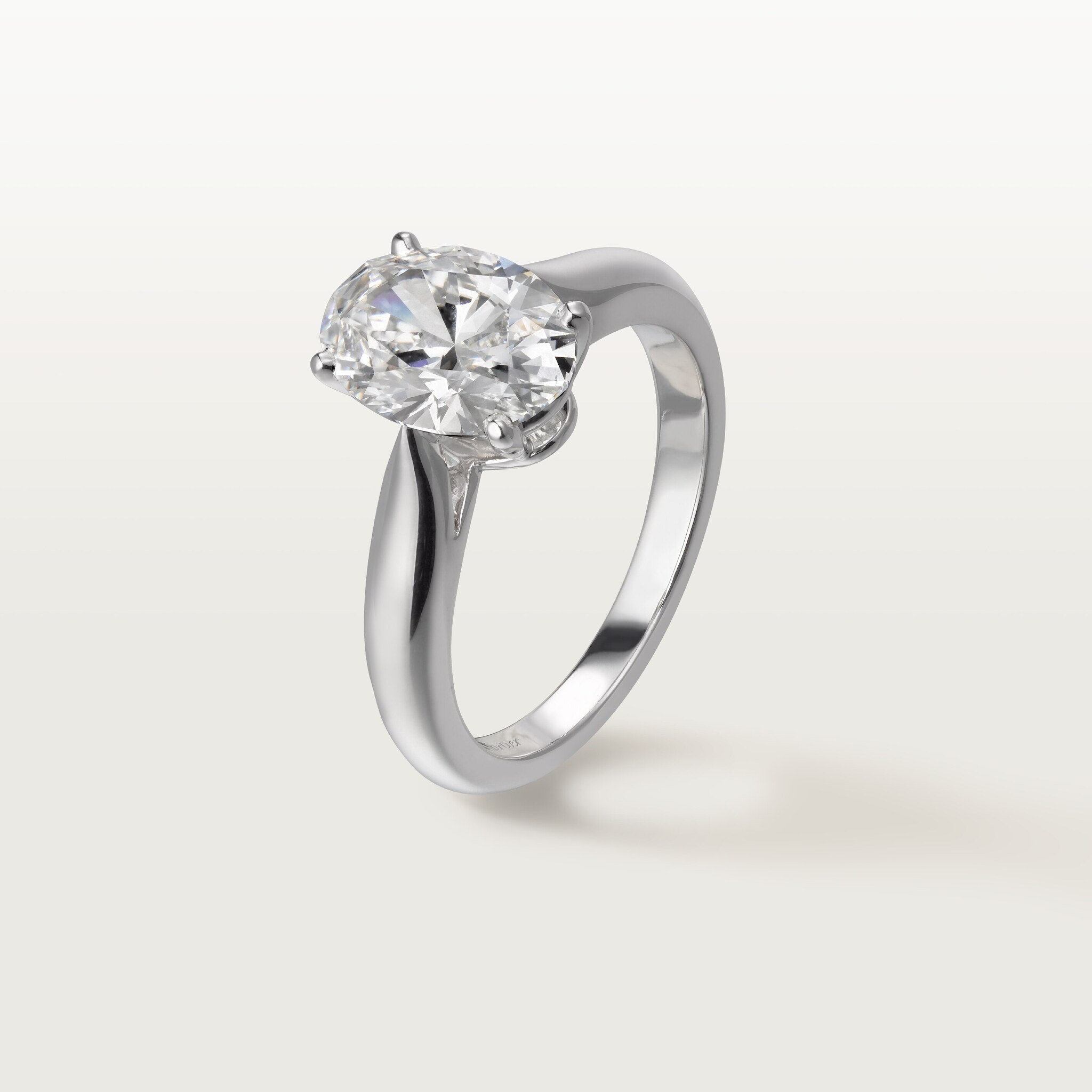 1895 solitaire, oval-cut diamond