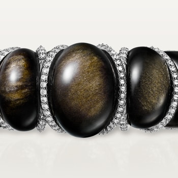 Cartier Libre Tressage bracelet, obsidian, diamonds Cartier Libre Tressage bracelet, obsidian, diamonds