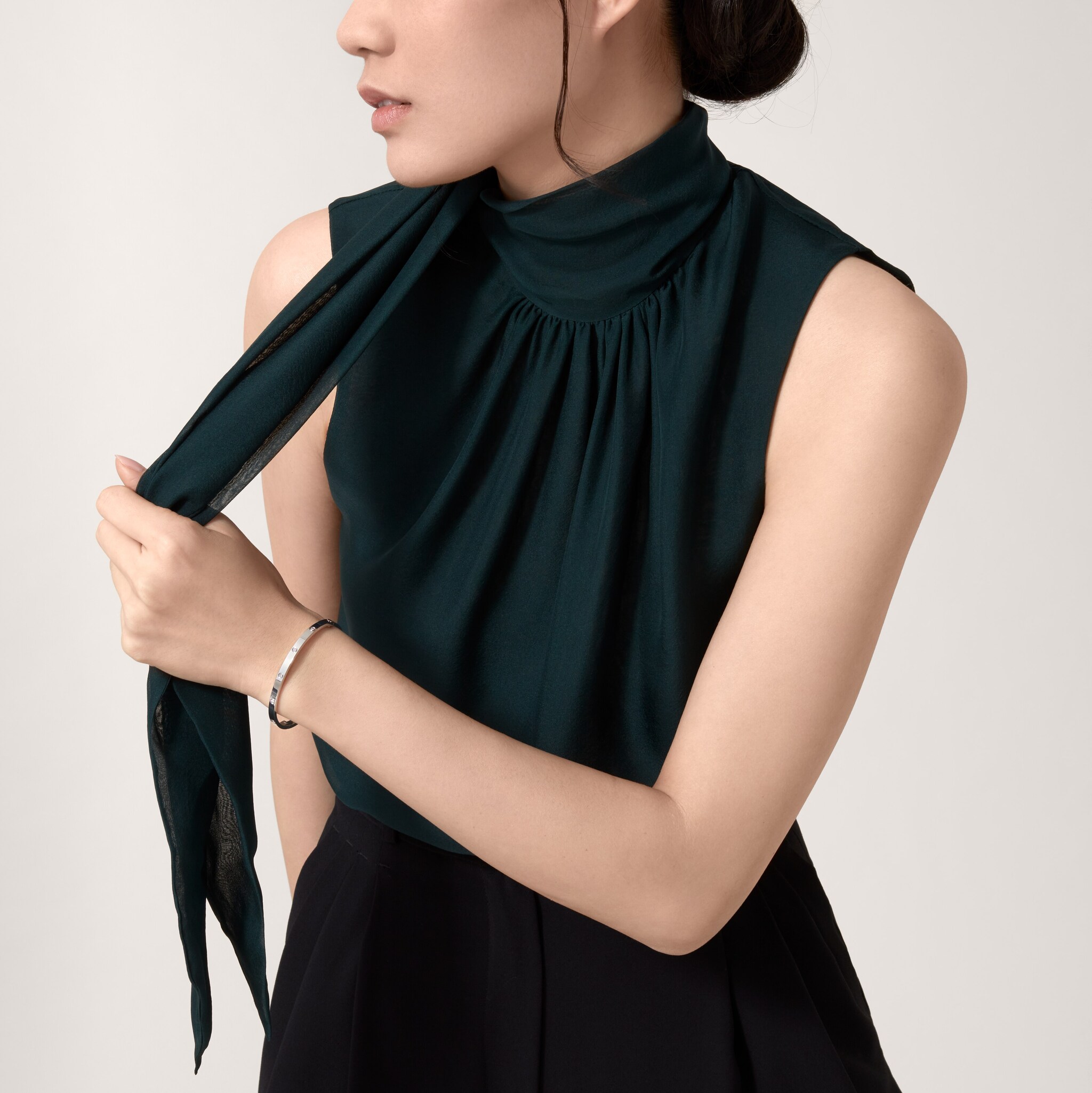 #LOVE# bracelet, small model, 10 diamonds