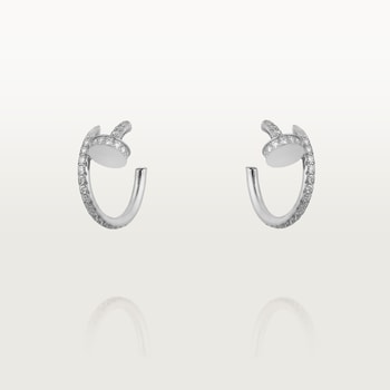 Juste un Clou hoop earrings, small model, paved Juste un Clou hoop earrings, small model, paved