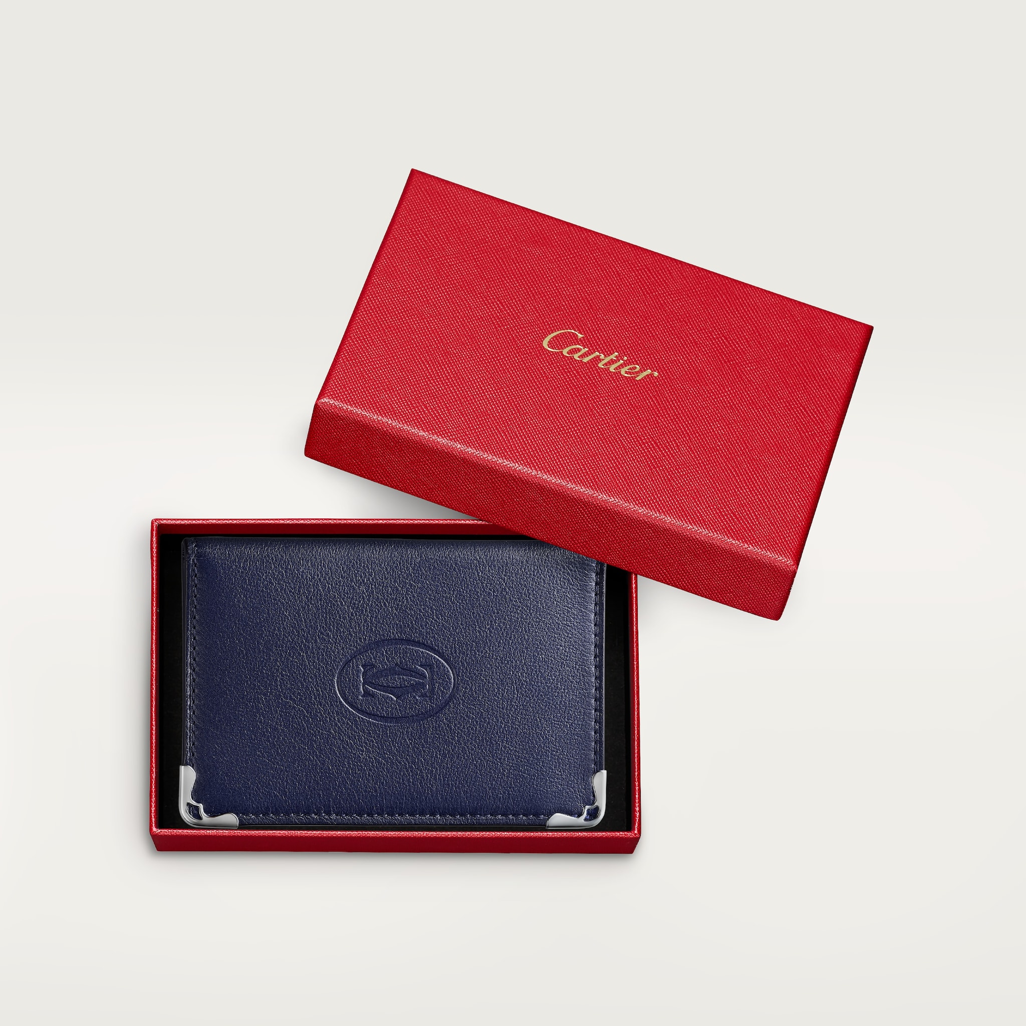 CRL3001685 - 4-Credit Card Holder, Must de Cartier - Blue calfskin