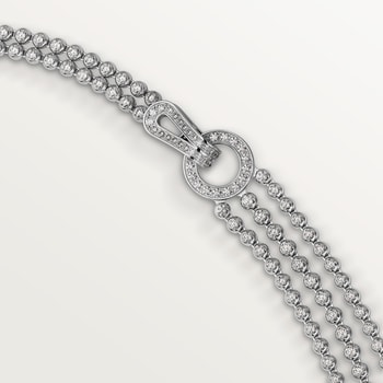 Agrafe necklace, brilliant-cut diamonds, paved  Agrafe necklace, brilliant-cut diamonds, paved