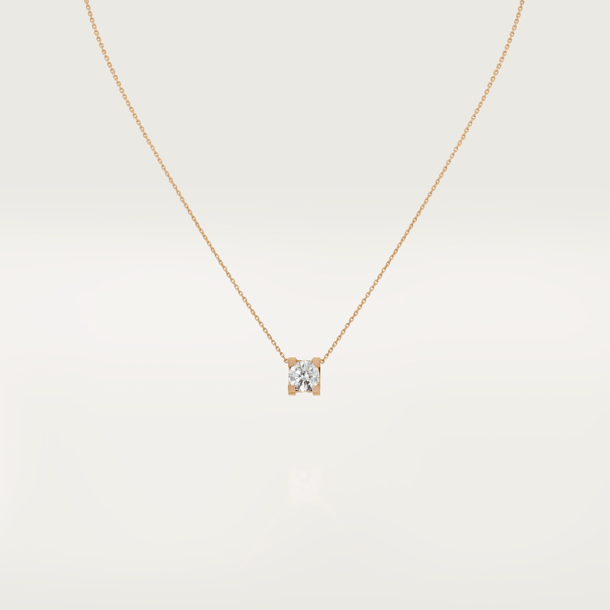 C de Cartier pendant, brilliant-cut diamond