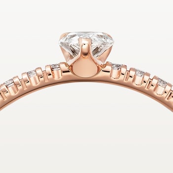 Etincelle de Cartier ring, pear-shaped diamond, paved Etincelle de Cartier ring, pear-shaped diamond, paved
