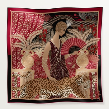 90 scarf, Woman with a Panther 90 scarf, Woman with a Panther