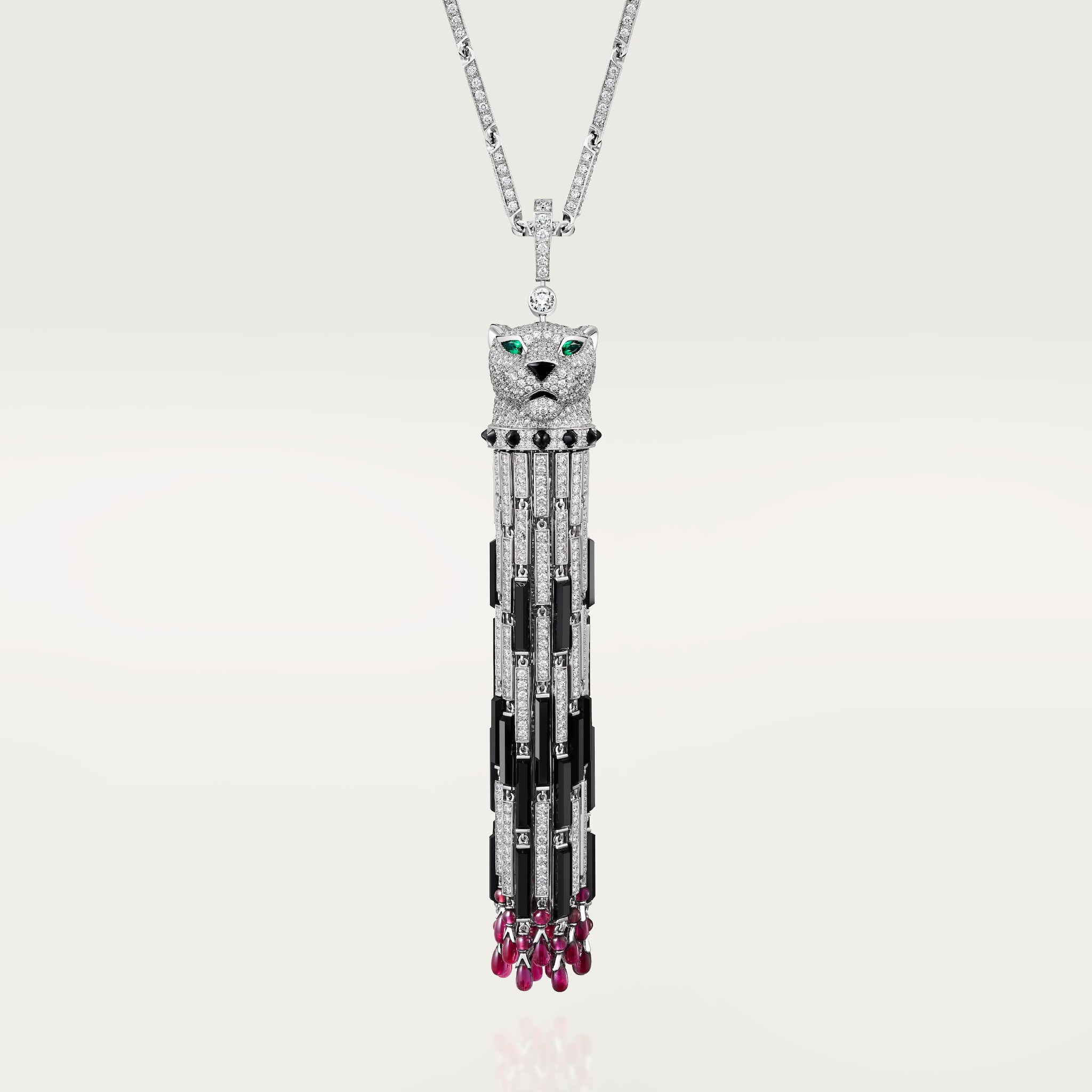 Panth&egrave;re de Cartier long necklace, ruby, multi-wear, large model, paved , image 5