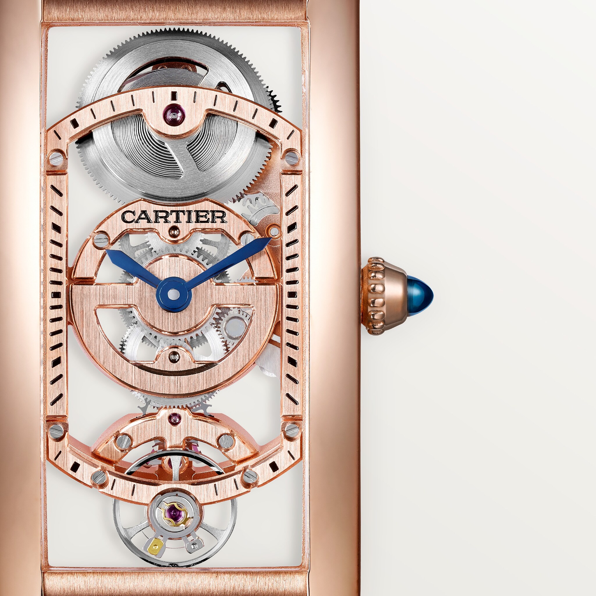 Tank Cintr&eacute;e skeleton watch