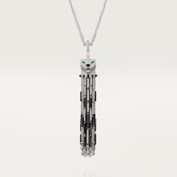 Panthère de Cartier long necklace, onyx, multi-wear, large model, paved  Panthère de Cartier long necklace, onyx, multi-wear, large model, paved