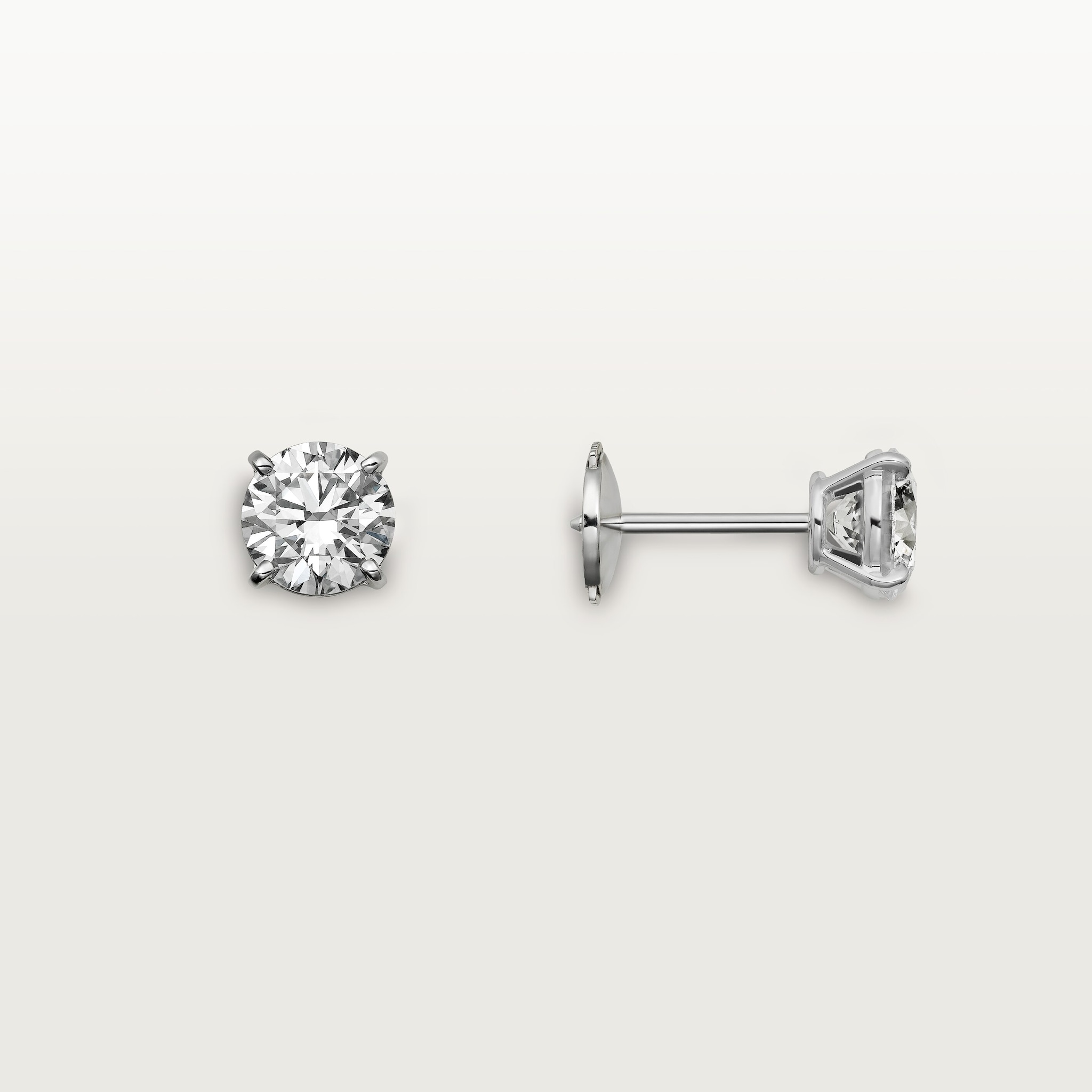 1895 stud earrings, 2 brilliant-cut diamonds 