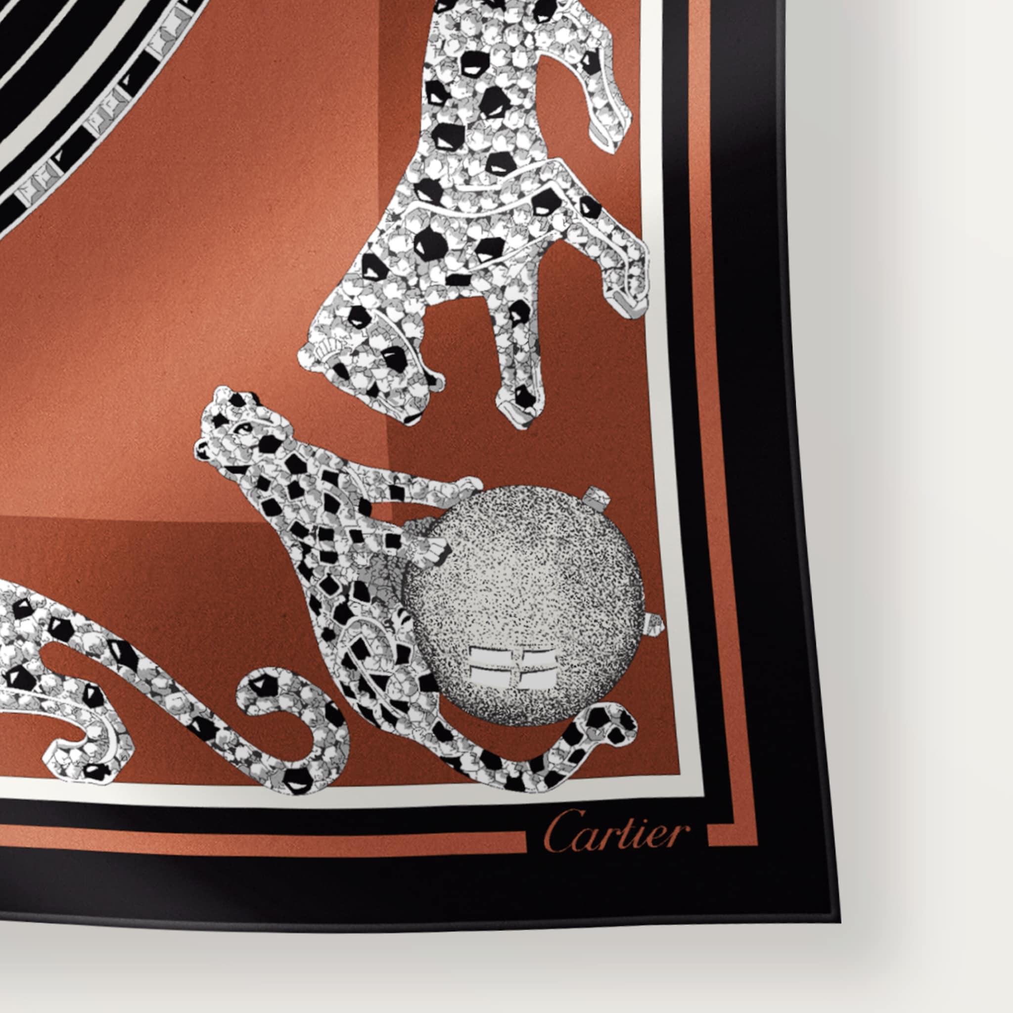 90 scarf, Panthère reissue