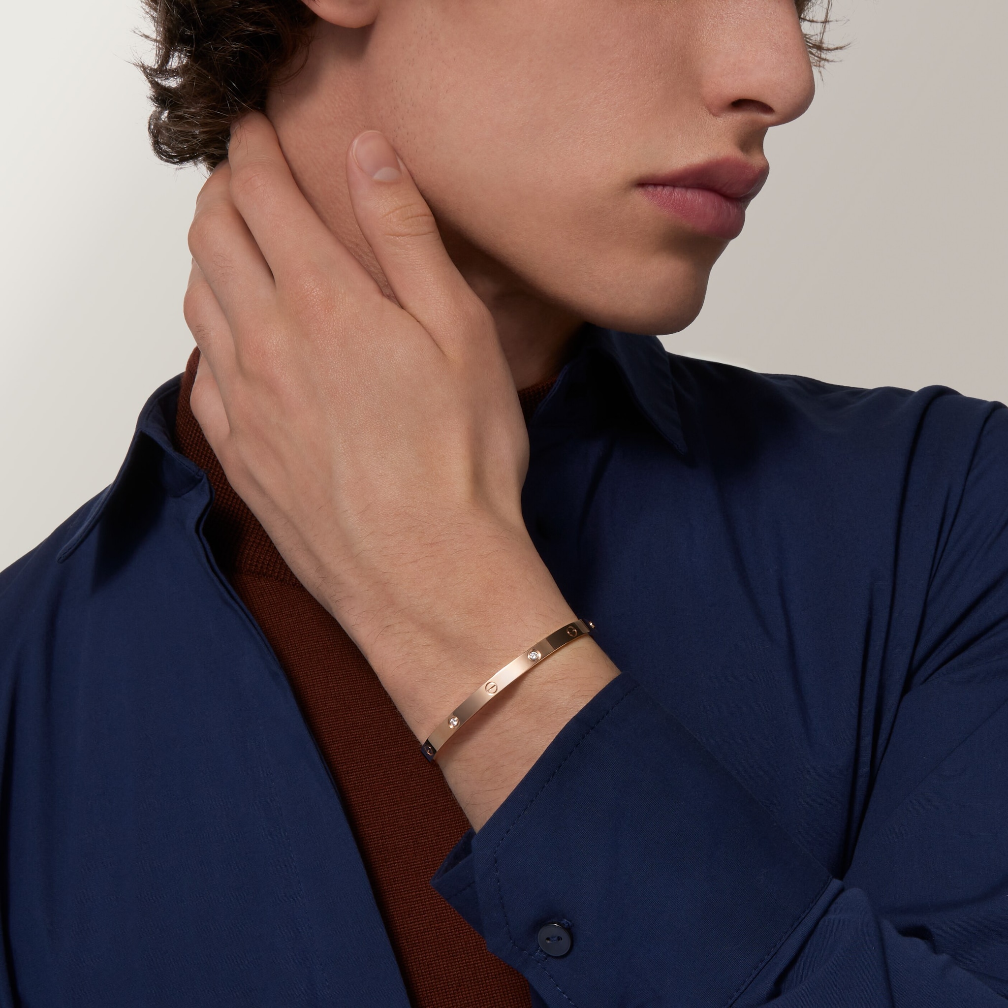 #LOVE# bracelet, medium model, 4 diamonds, image 5