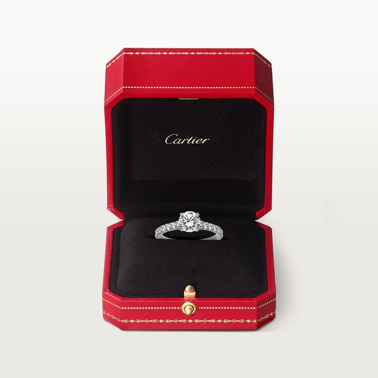 Cartier solitaire 1895 best sale platinum diamond price