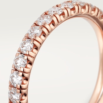 Etincelle de Cartier wedding band, 2.6 mm width, semi-paved Etincelle de Cartier wedding band, 2.6 mm width, semi-paved
