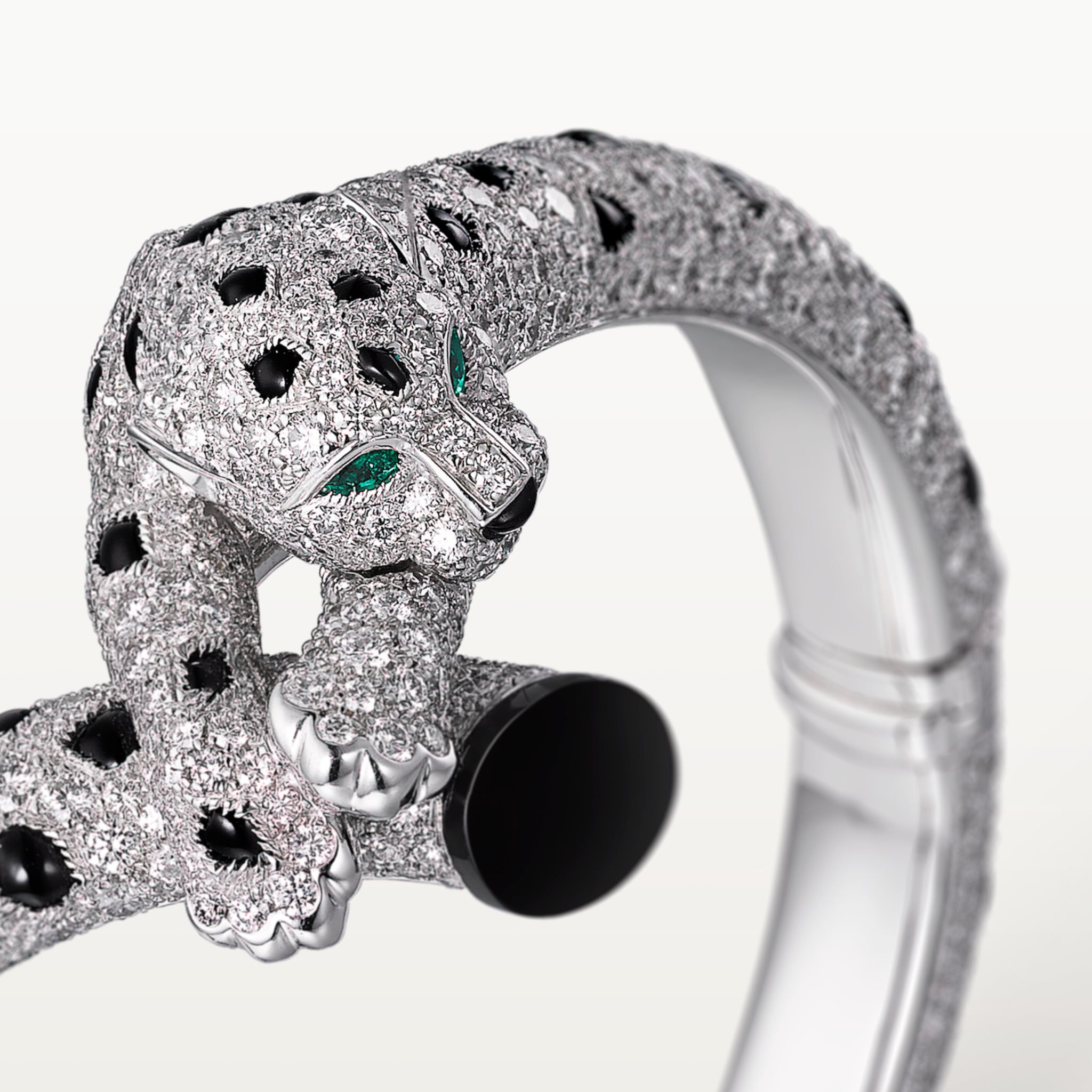 Panth&egrave;re de Cartier bilezik, pave , resim 6