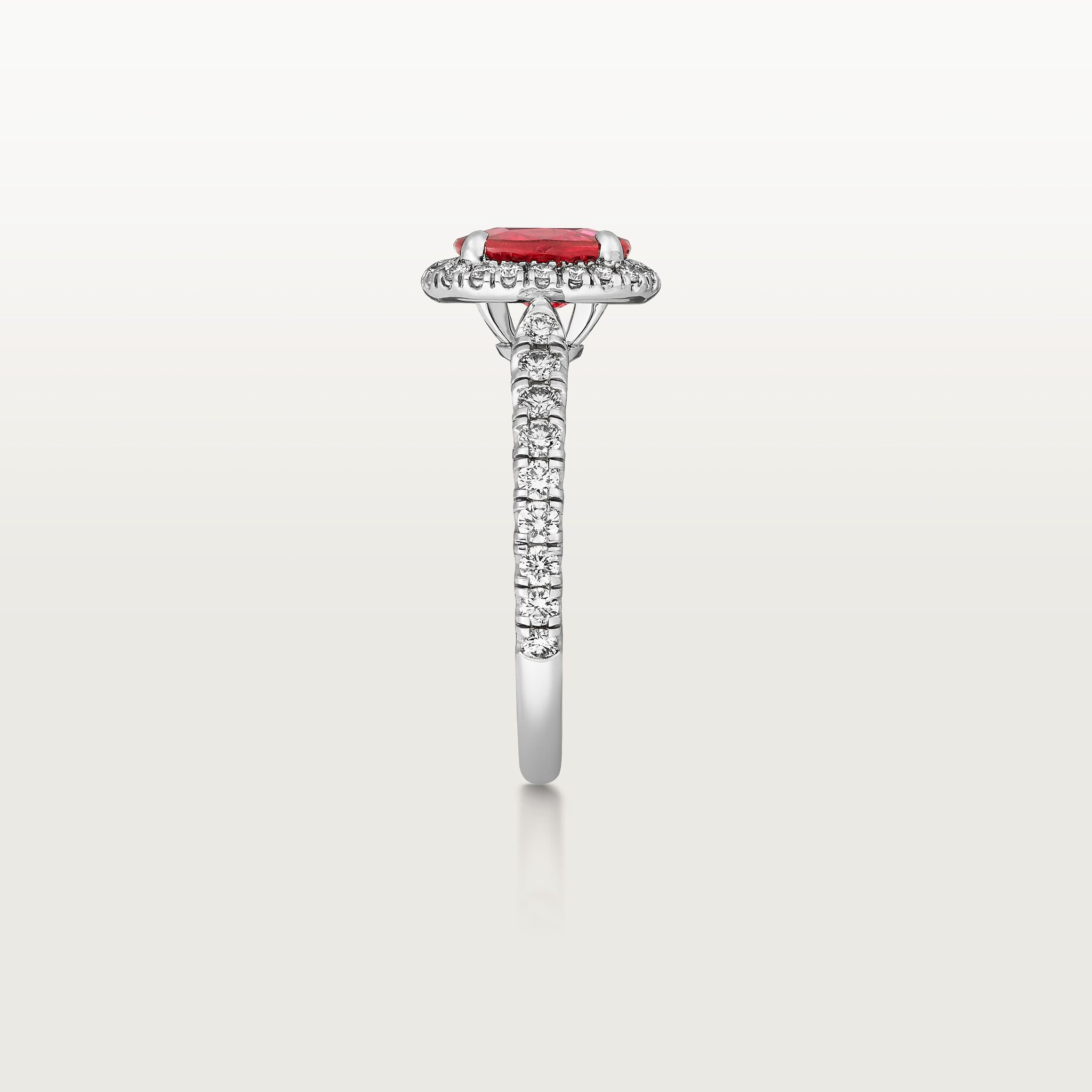 Cartier Destin&eacute;e solitaire, oval-cut ruby, paved , image 7