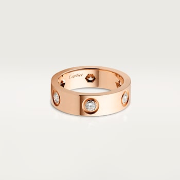 CRB4087500 LOVE ring 3 diamonds Rose gold diamonds Cartier