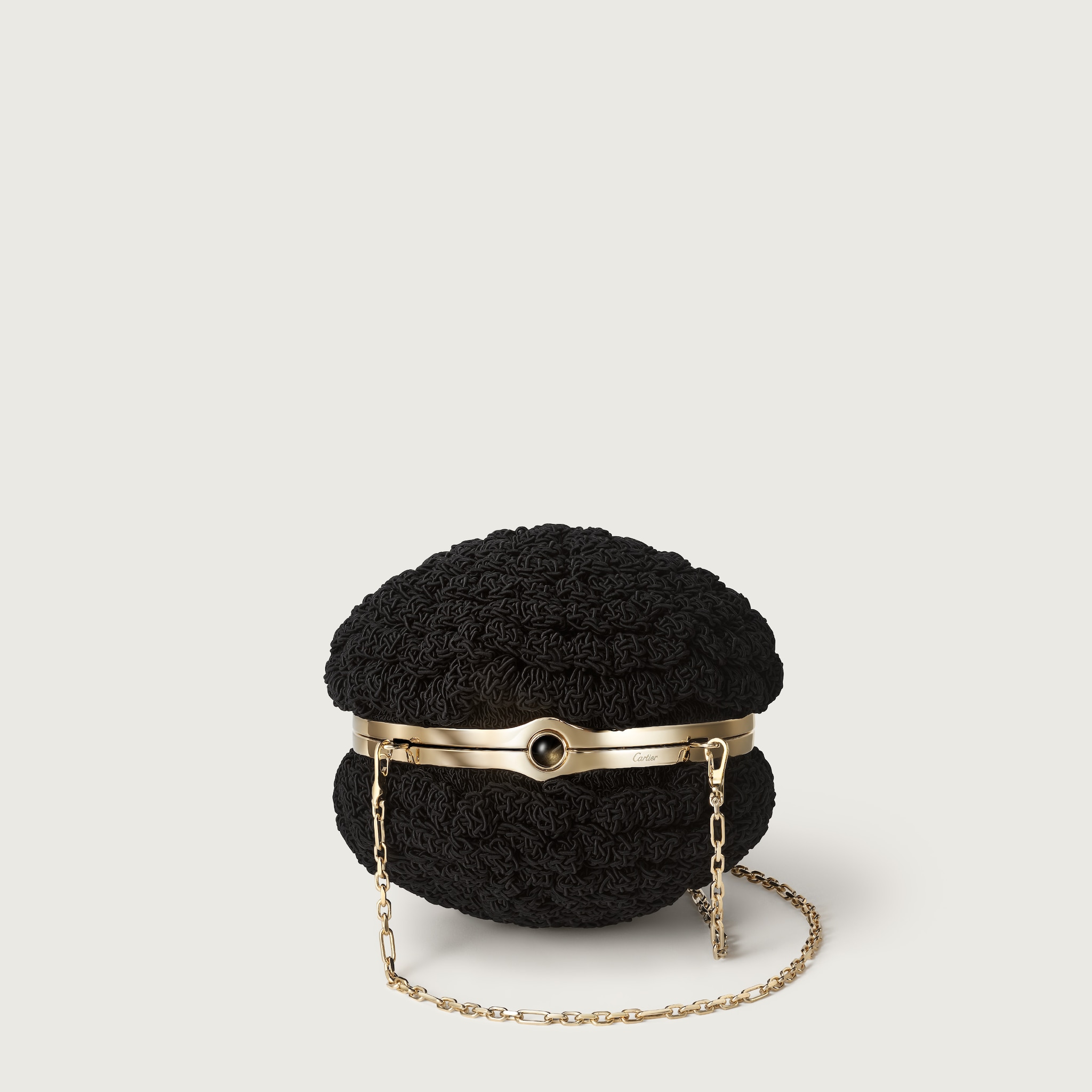 Round crochet bag, Cartier Soir