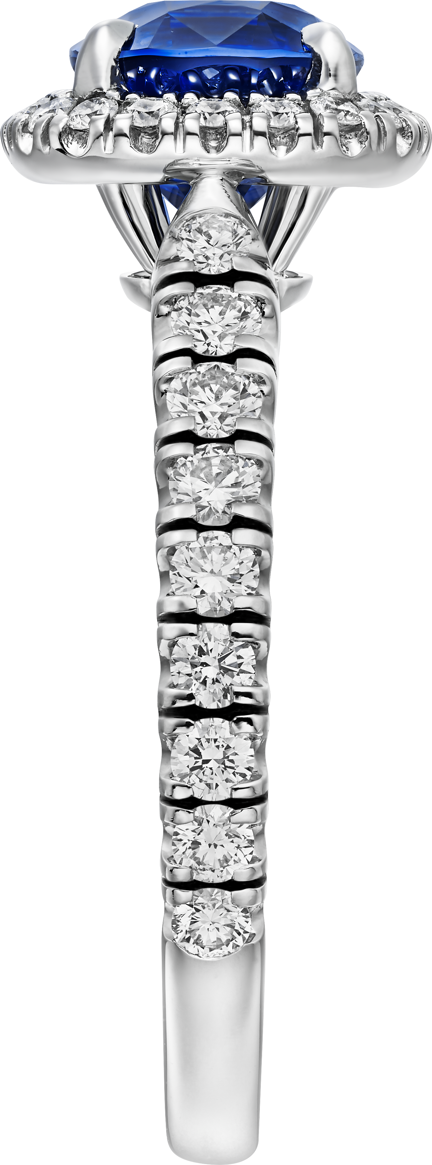 Cartier Destin&eacute;e solitaire, cushion-cut sapphire, paved , image 5