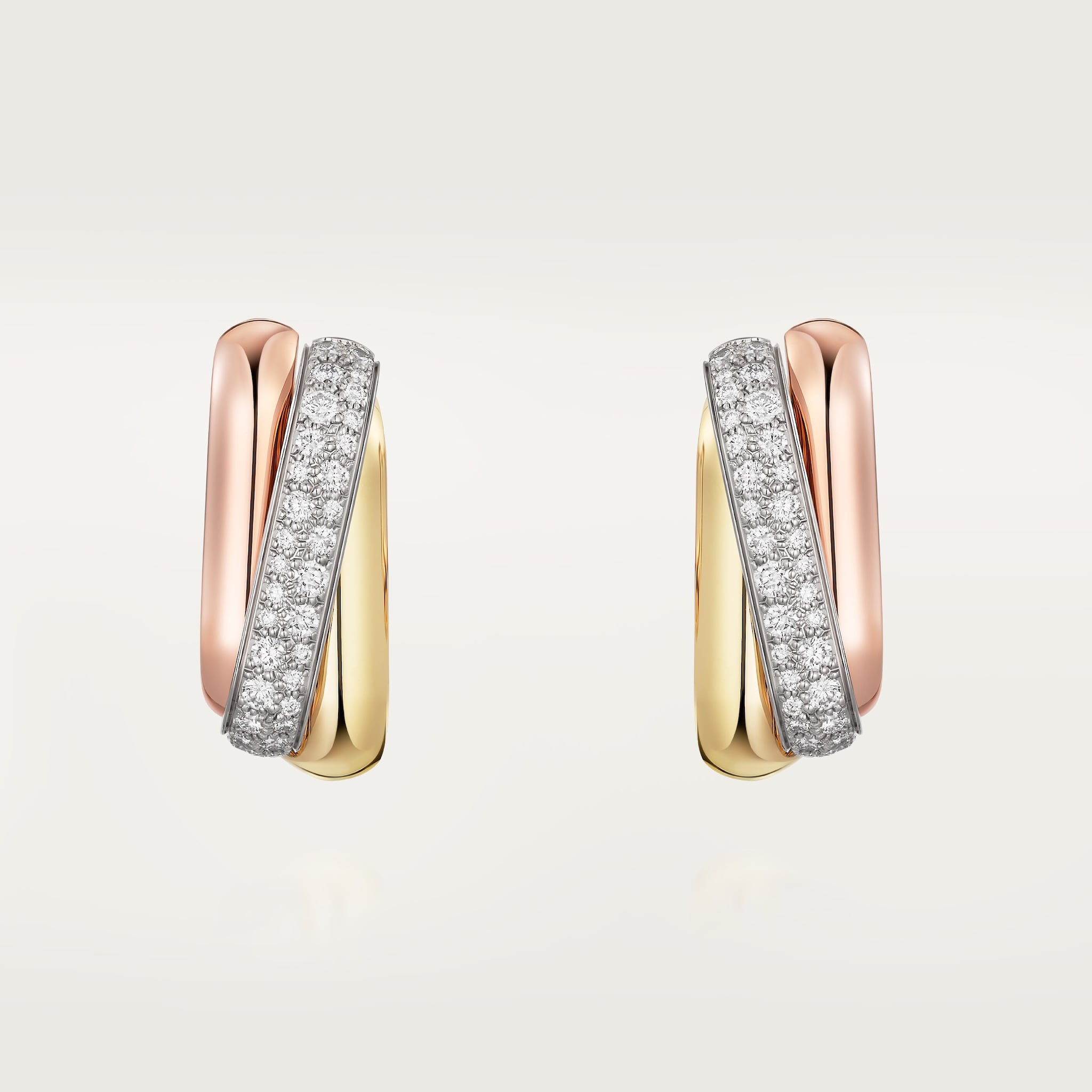 트리니티 쿠션 이어링, 세미 파베 세팅