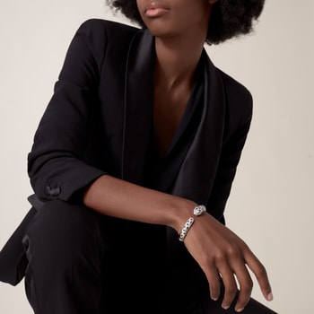 Panthère de Cartier bracelet, medium model, half-paved Panthère de Cartier bracelet, medium model, half-paved