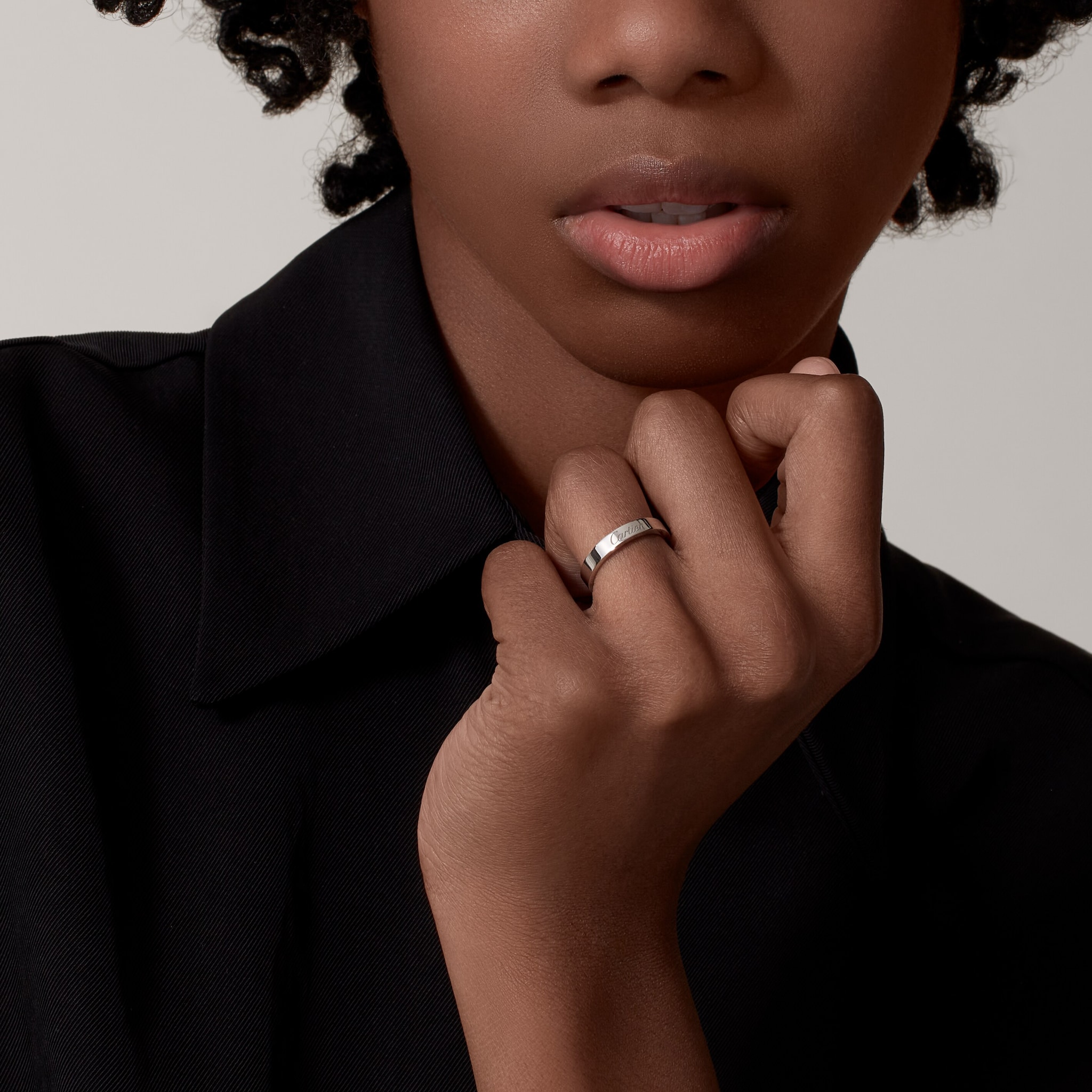 C de Cartier wedding band, 3 mm width