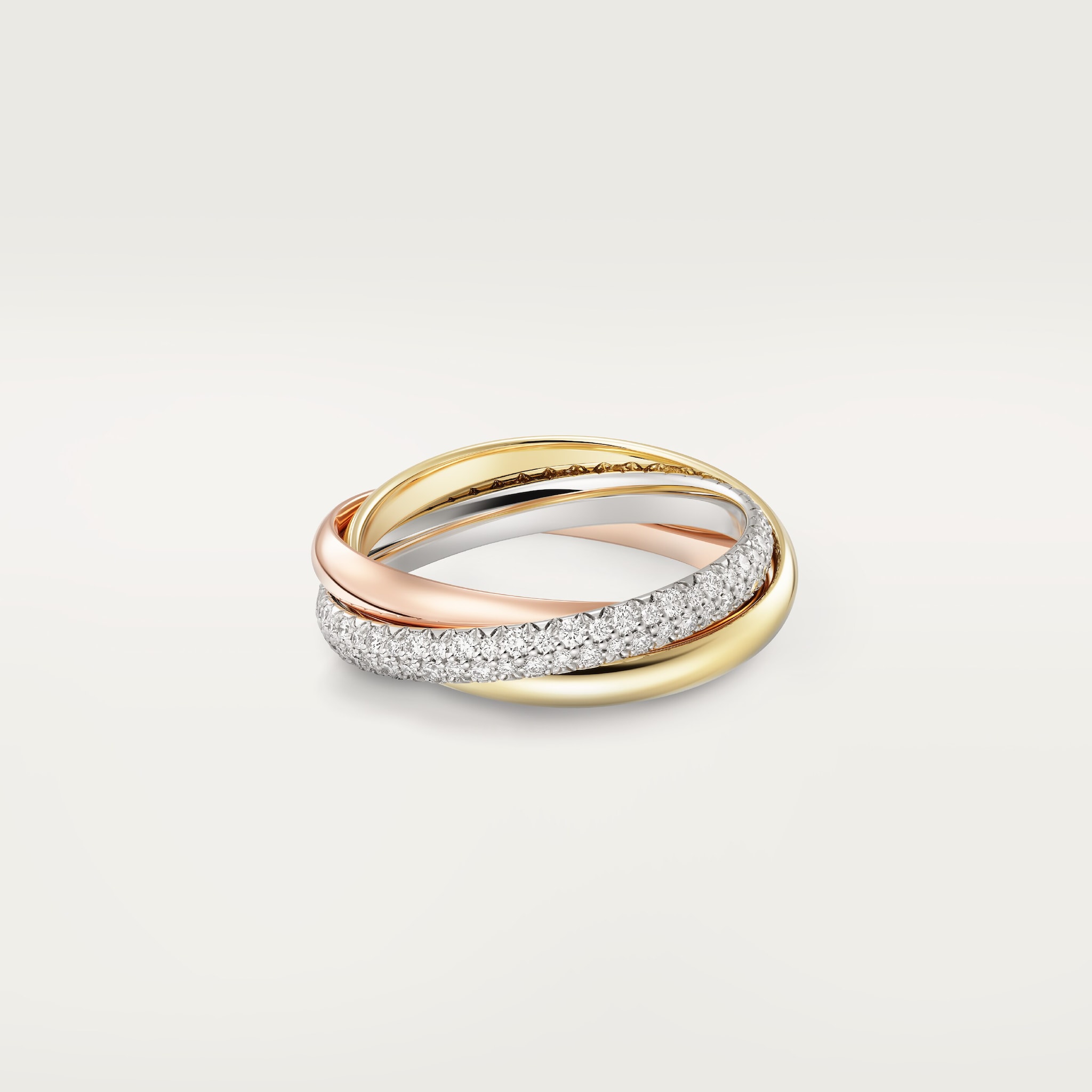 Trinity ring, small model, half-paved