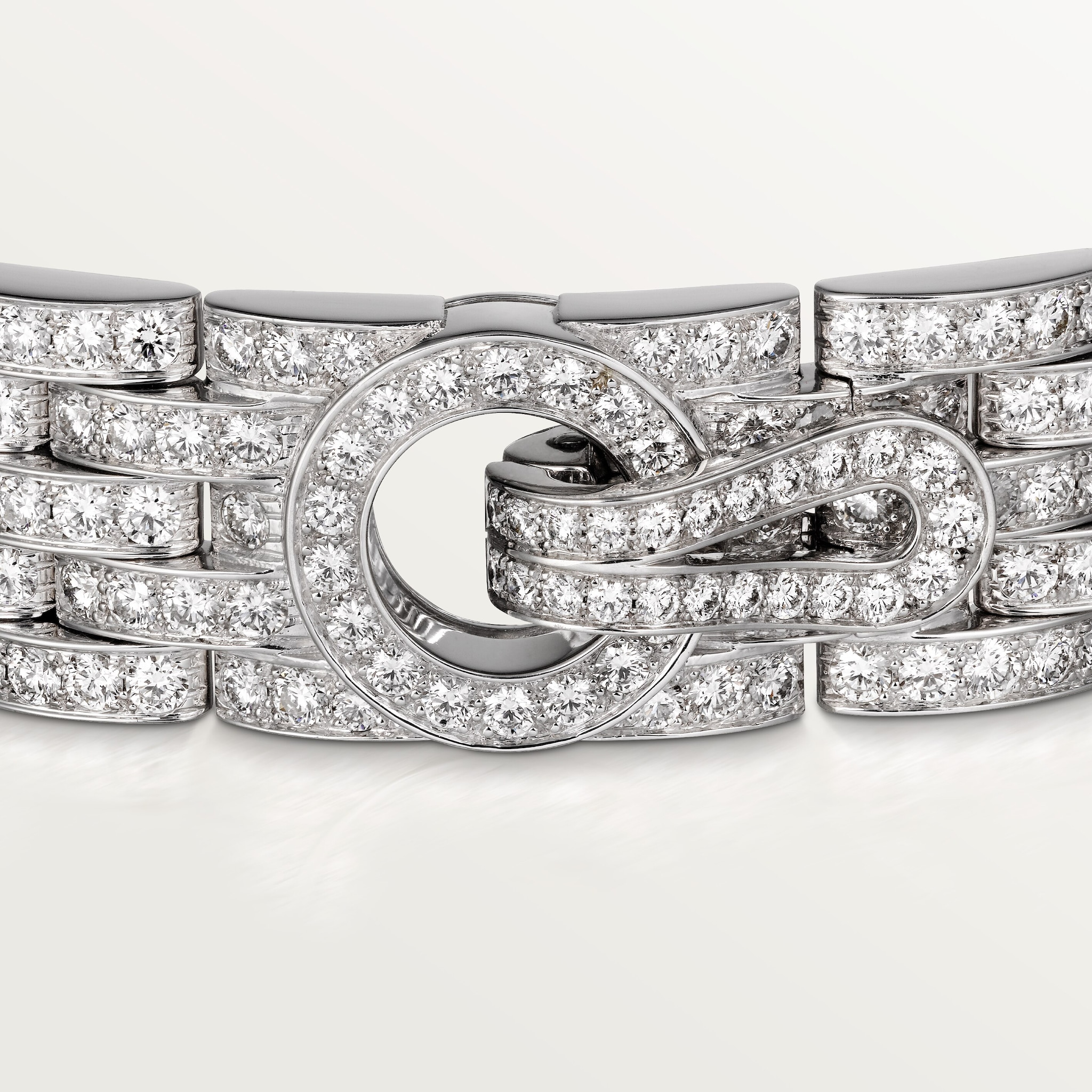 Agrafe bracelet, paved 