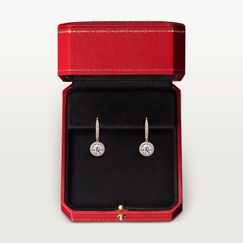 Cartier Destinée sleeper earrings, 2 brilliant-cut diamonds, paved Cartier Destinée sleeper earrings, 2 brilliant-cut diamonds, paved