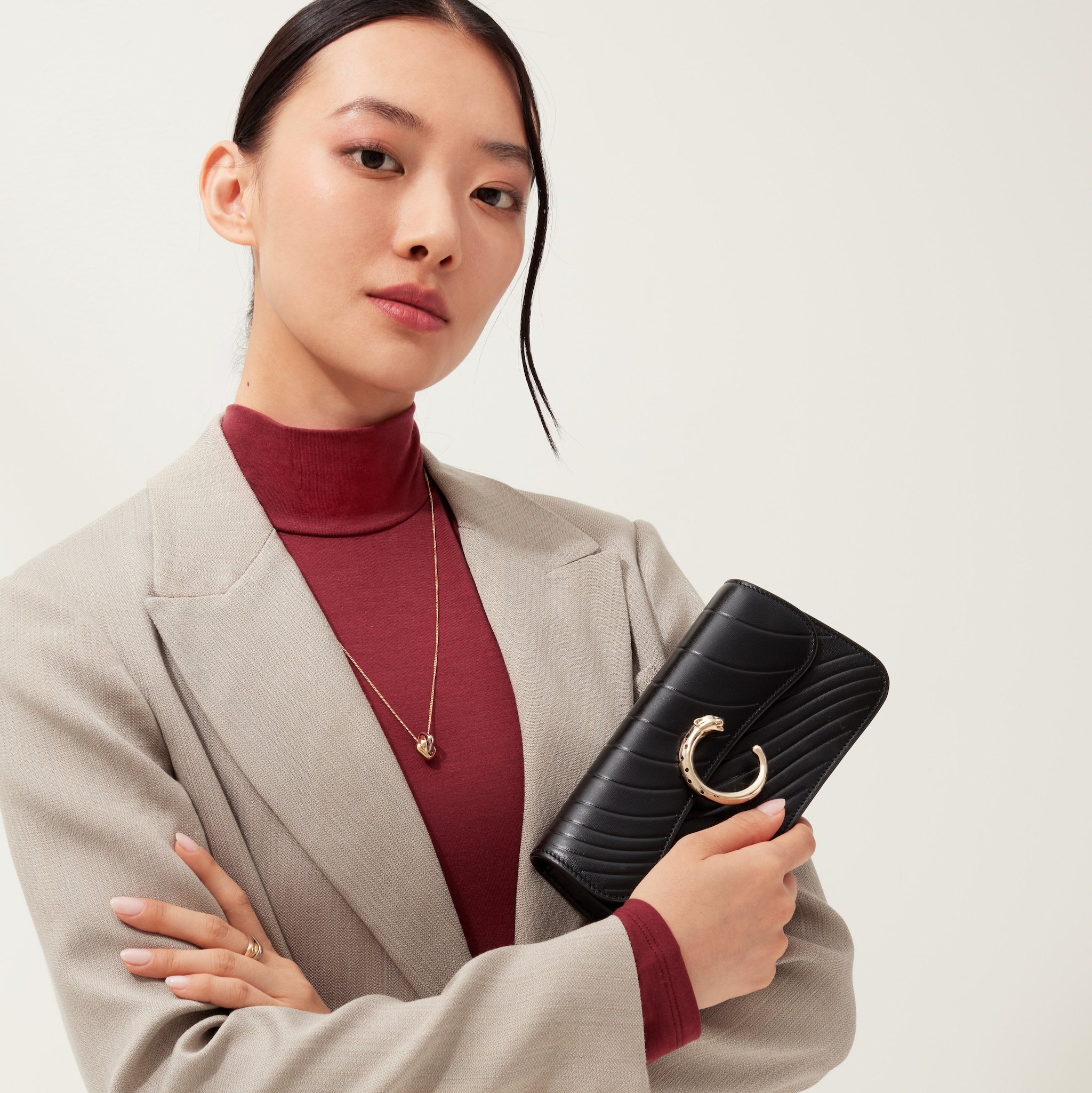 Mini model chain bag, Panth&egrave;re C de Cartier