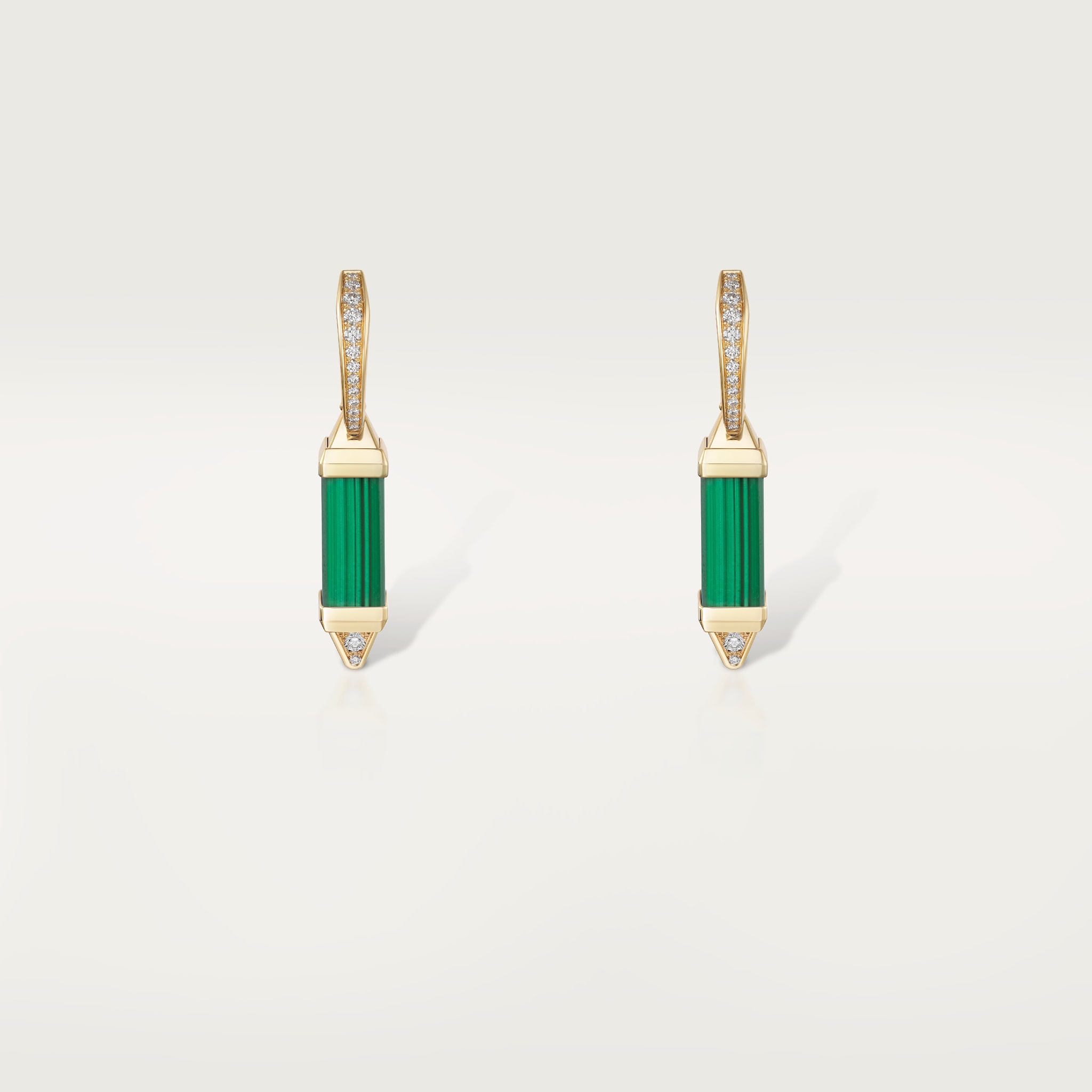 Les Berlingots de Cartier sleeper earrings, diamonds