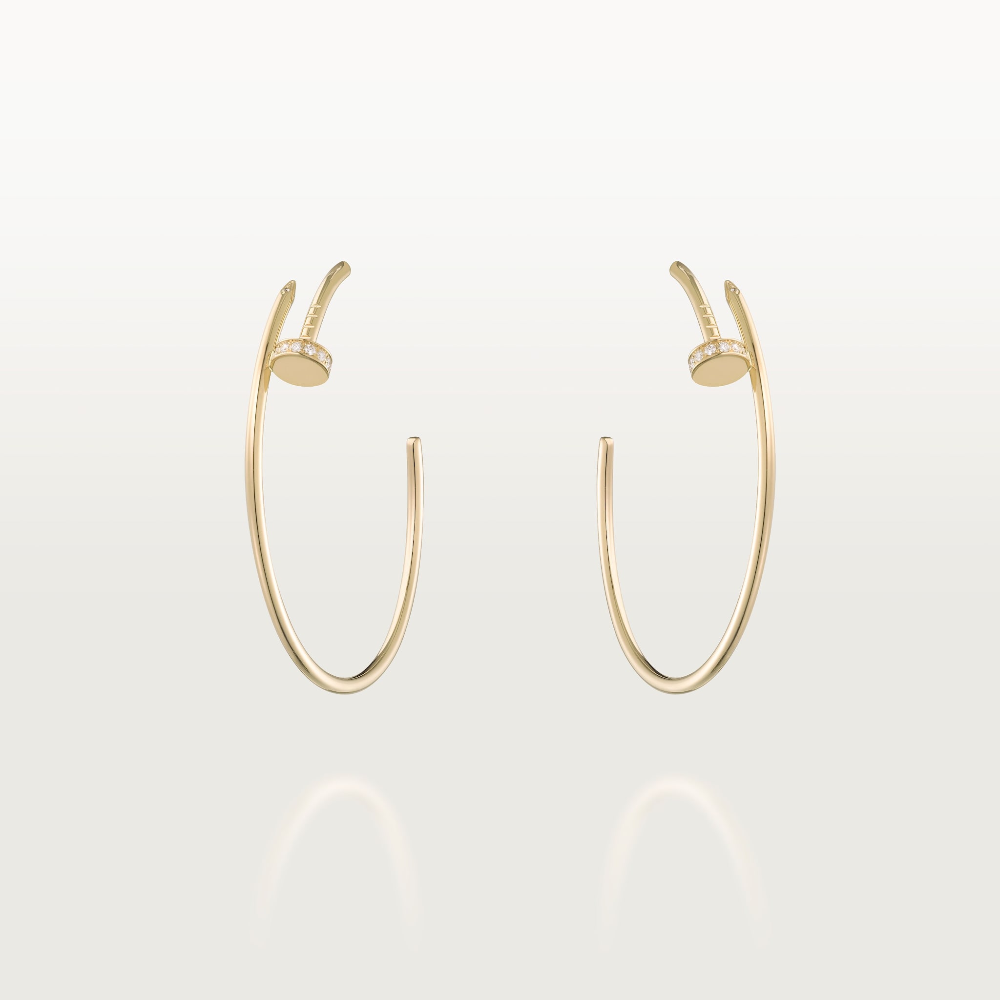 Juste un Clou hoop earrings, large model, diamonds