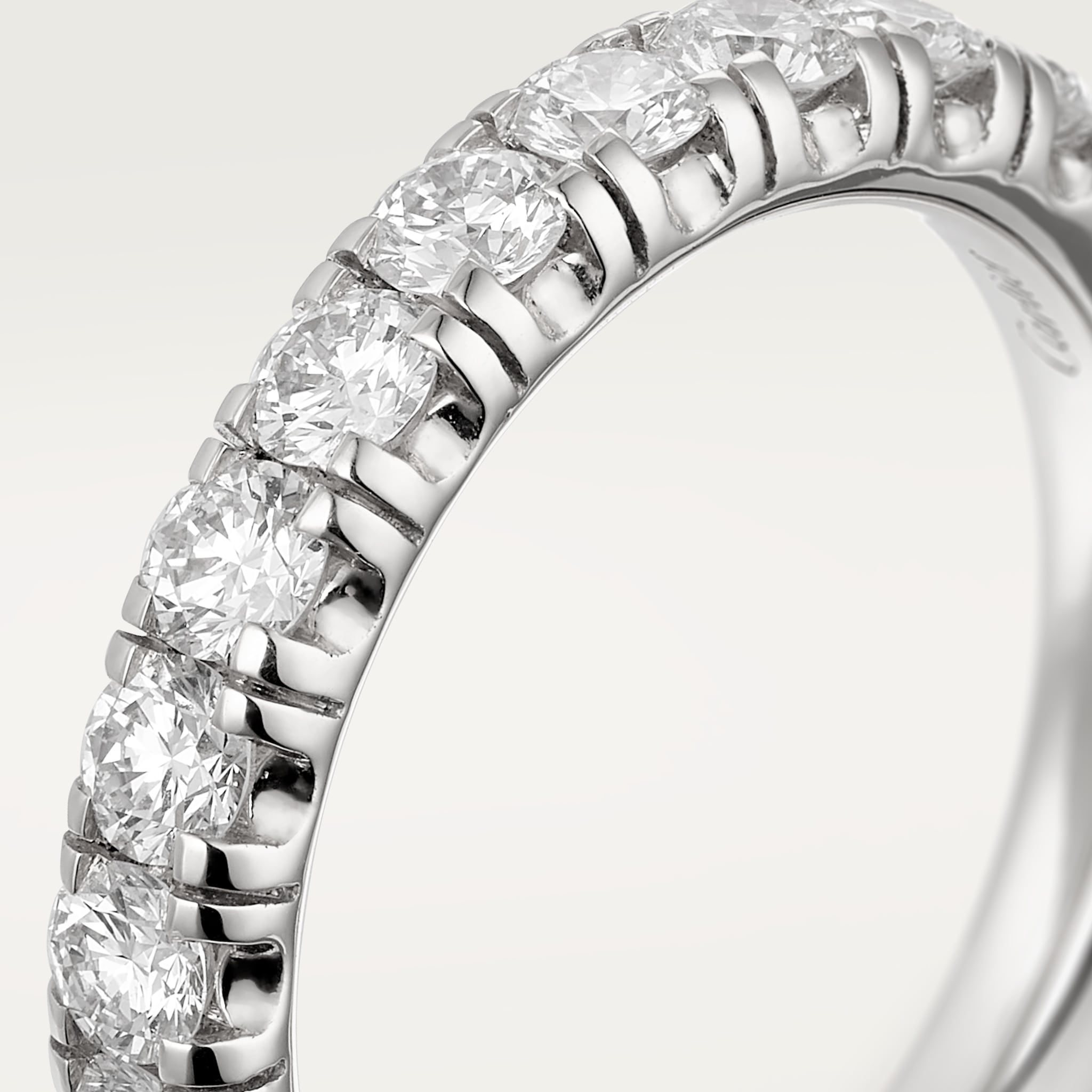Etincelle de Cartier wedding band, 3.5 mm width, semi-paved