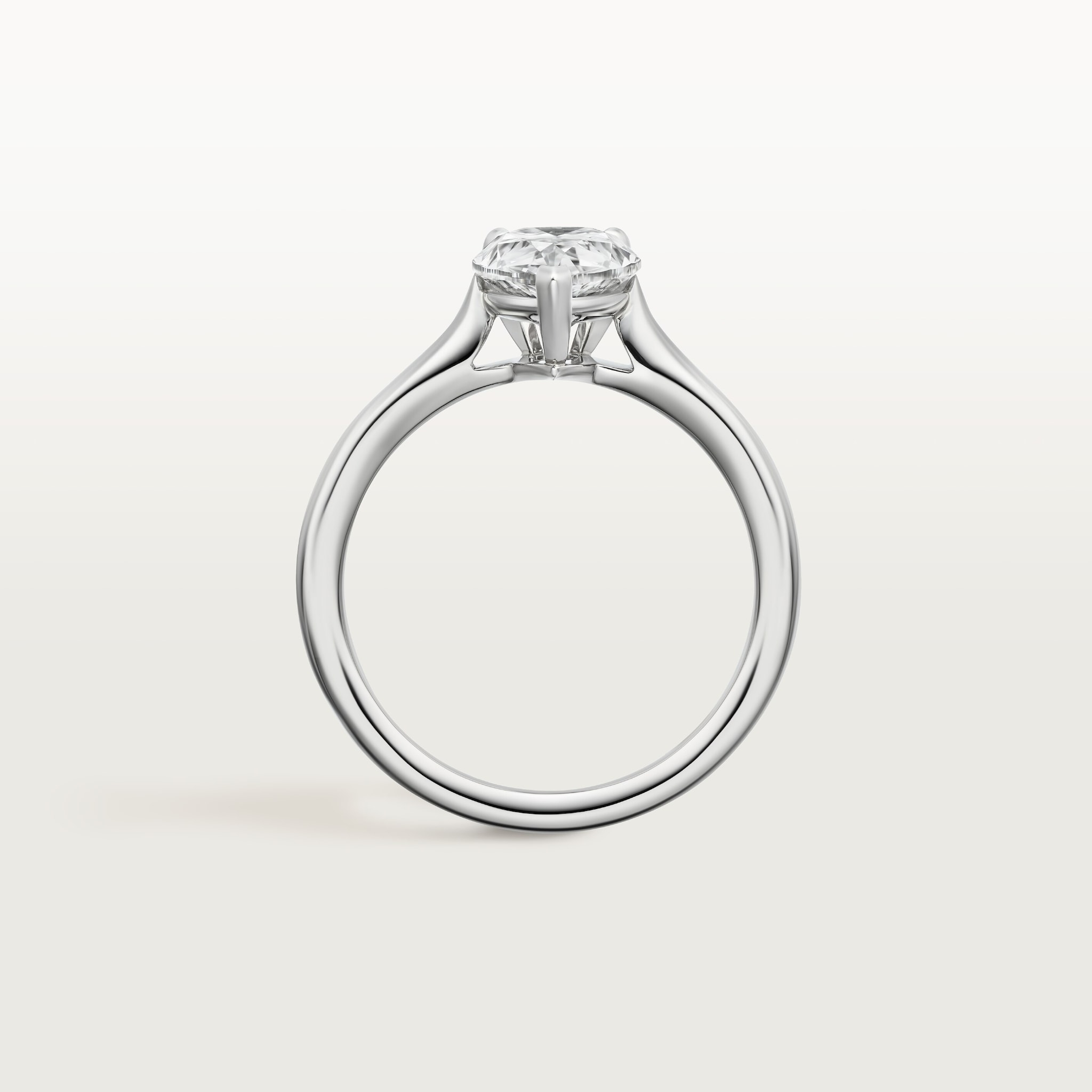 3 صورة ،خاتم سوليتير "1895"، ماسة بشكل الكمثرى