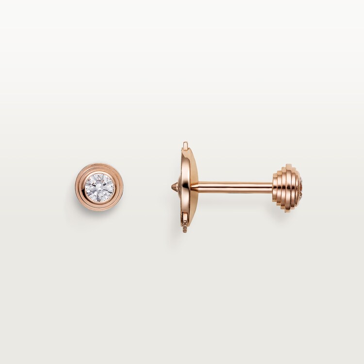 CRB8301214 Diamants Legers earrings XS Pink gold diamonds Cartier