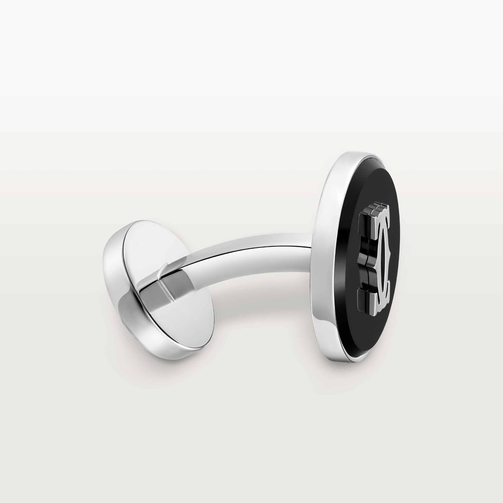 Double C de Cartier cufflinks in onyx
