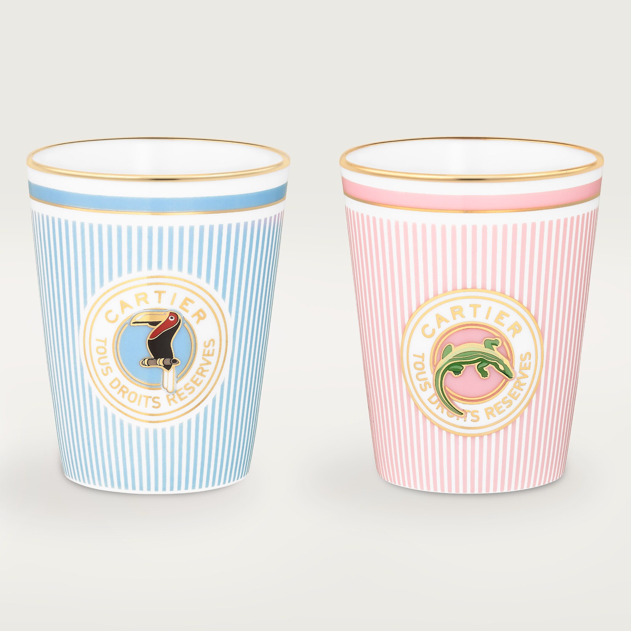 Set of six Cartier Characters glasses