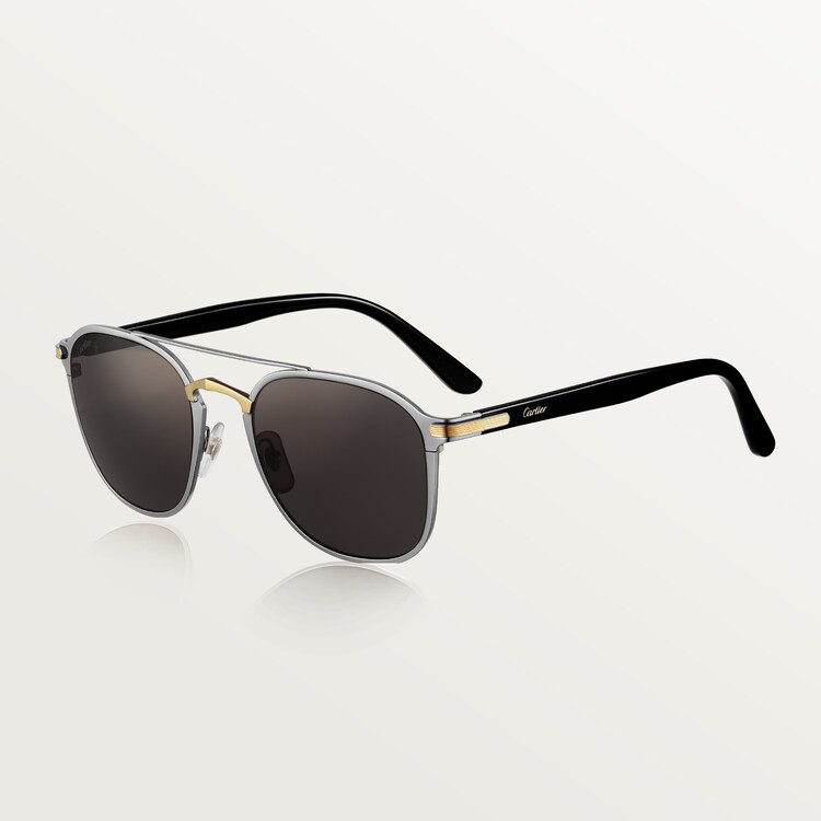 CRESW00404 C de Cartier Sunglasses Combined black and gold