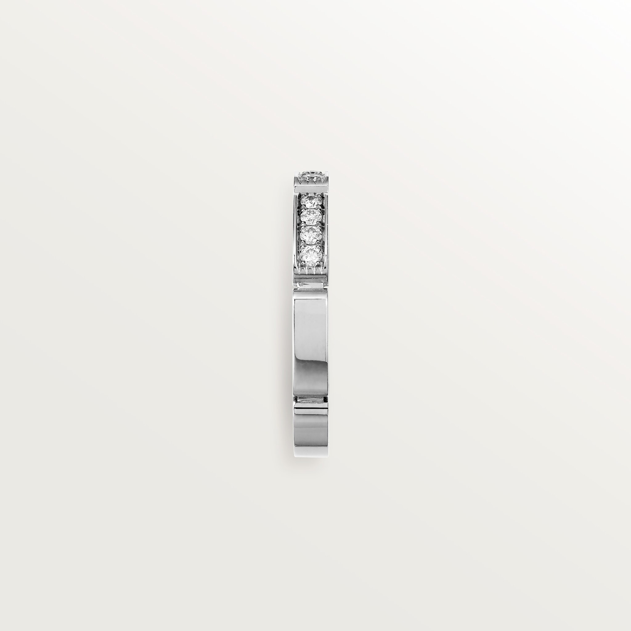 Maillon Panth&egrave;re wedding band, half-paved, image 6