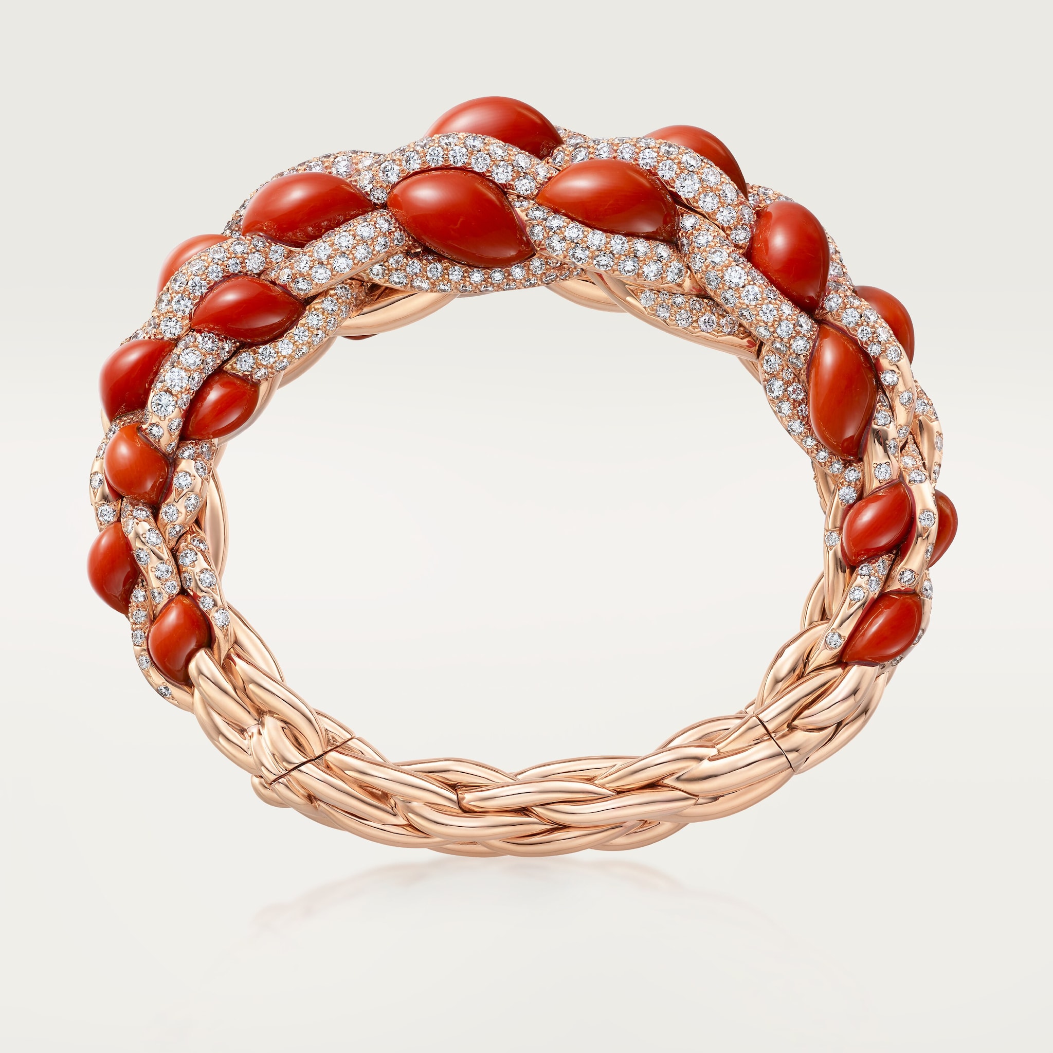Cartier Libre Tressage bracelet, coral, image 4