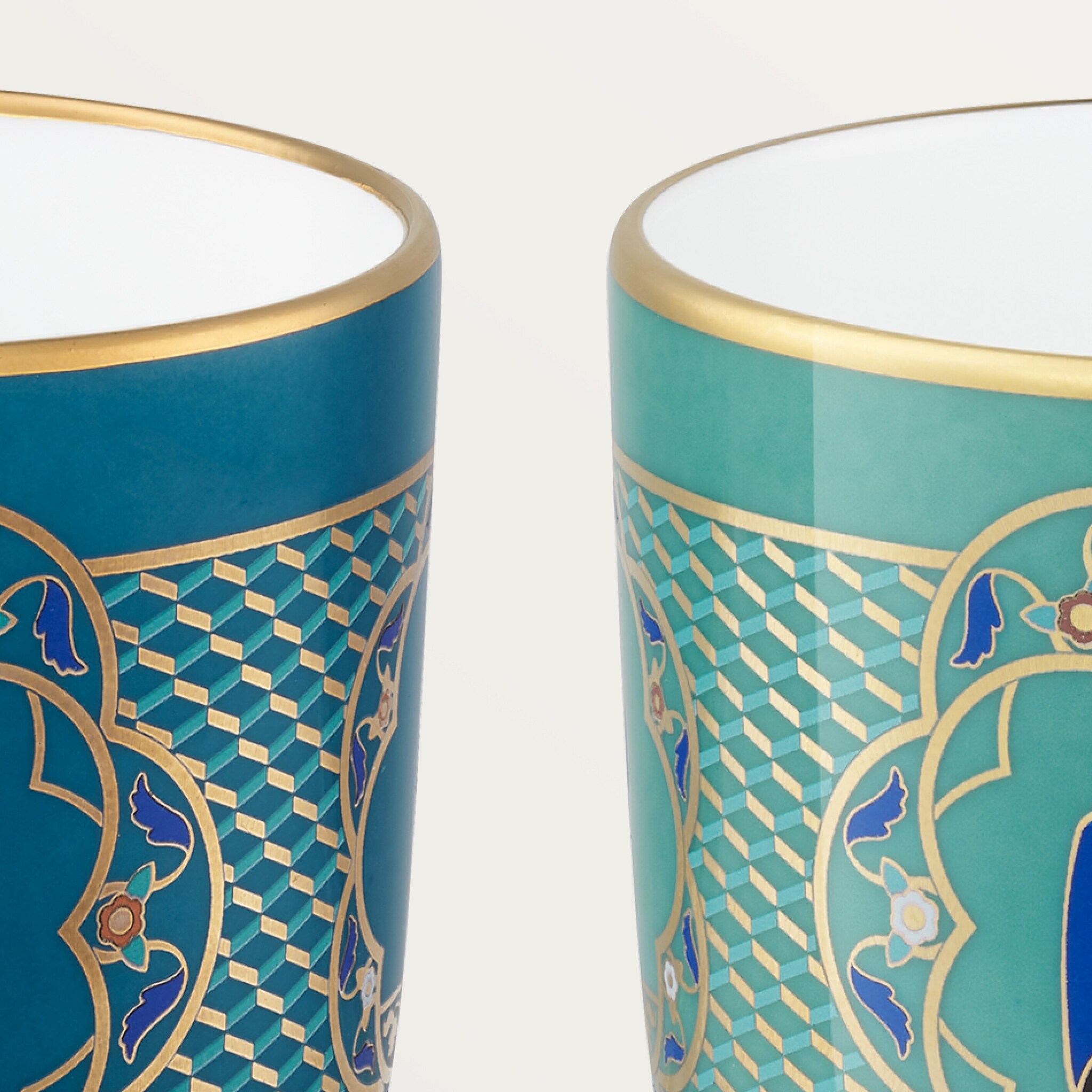 Set of three Panth&egrave;re de Cartier cups
