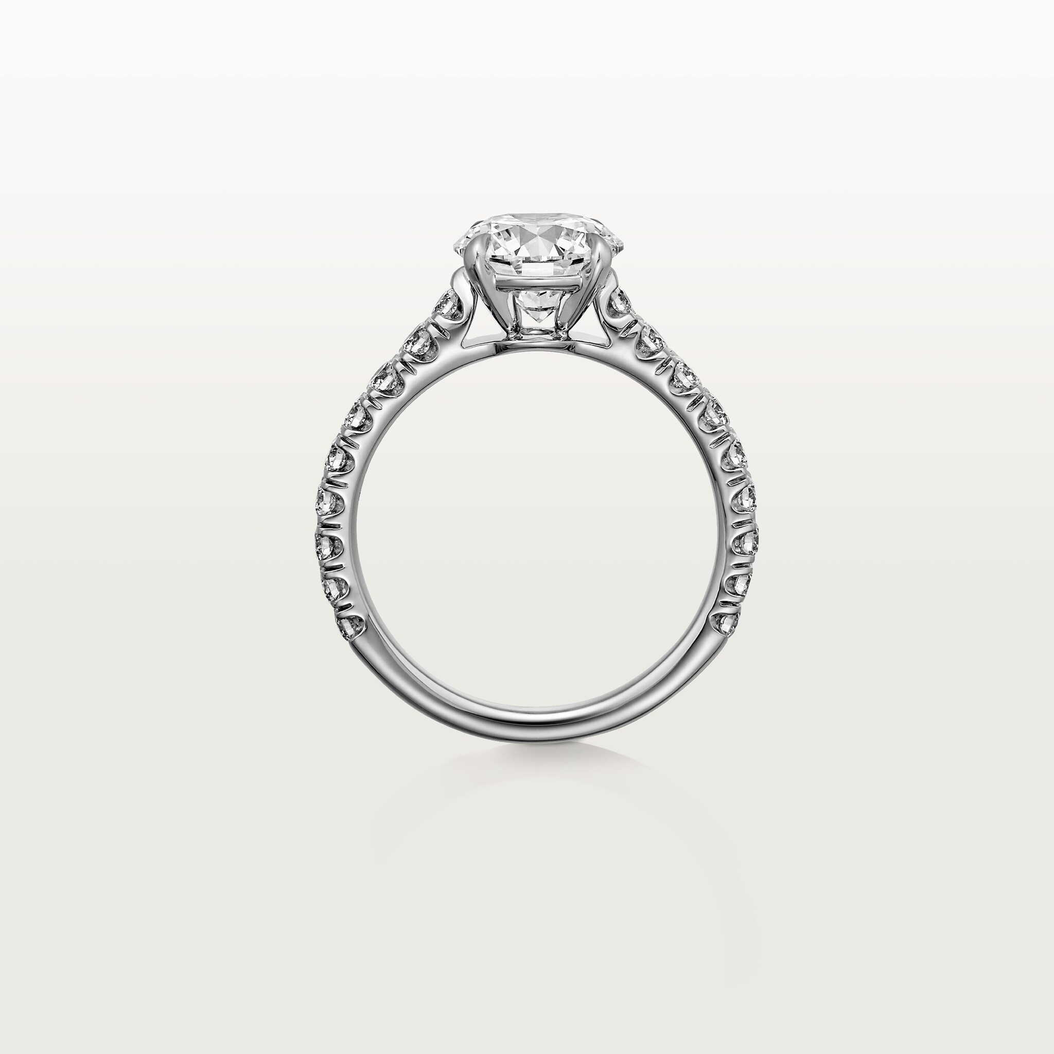 1895 solitaire, brilliant-cut diamond, paved , image 2