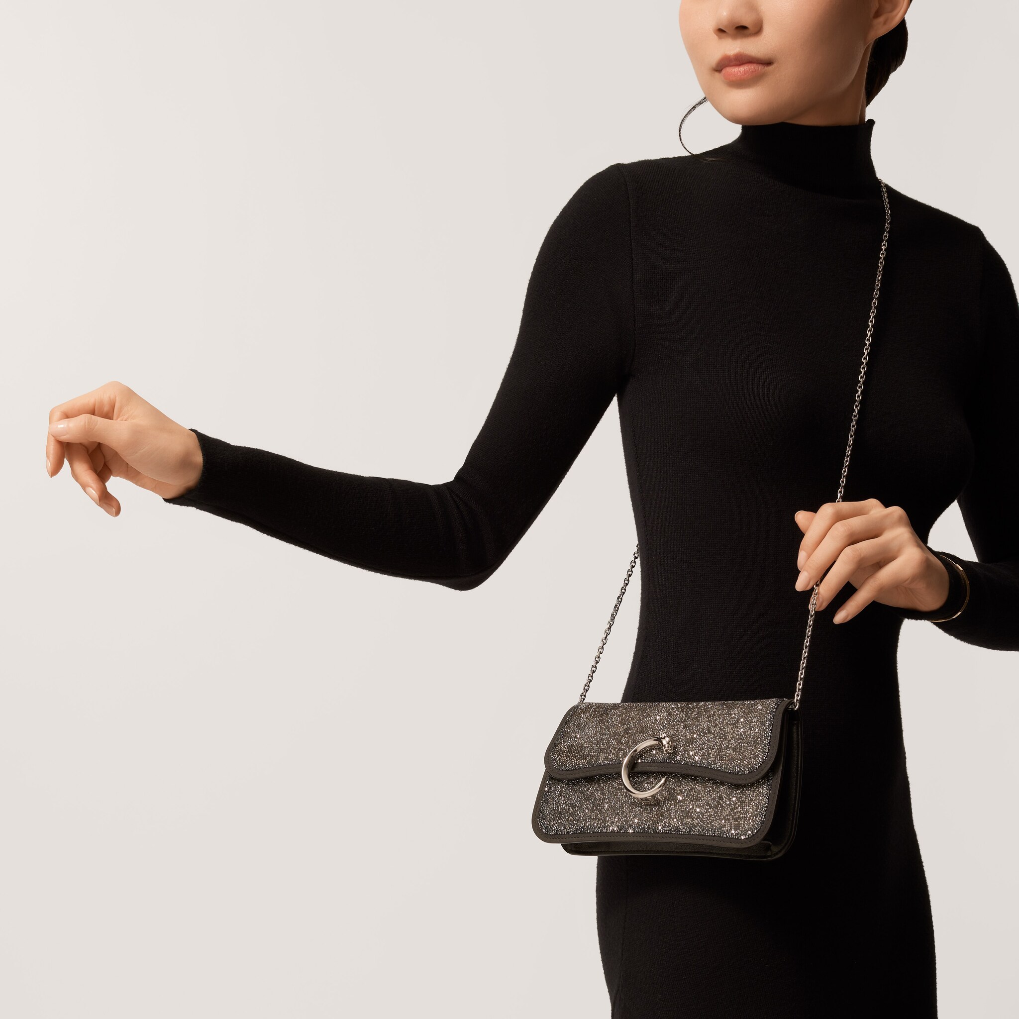 Mini model chain bag, Panth&egrave;re C de Cartier