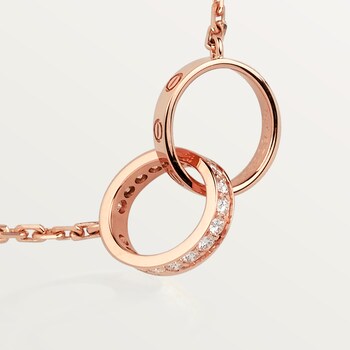 Cartier love necklace rose gold deals