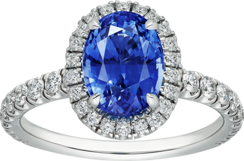 Cartier Destinée solitaire, oval-cut sapphire, paved  Cartier Destinée solitaire, oval-cut sapphire, paved
