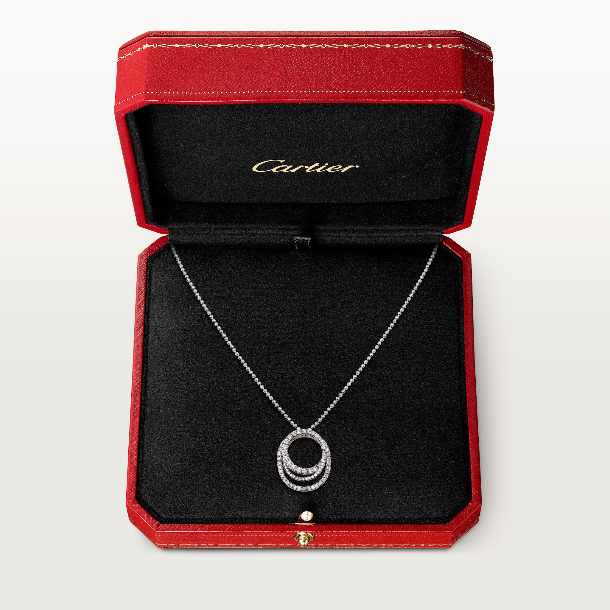 Etincelle de Cartier pendant, triple row, paved 