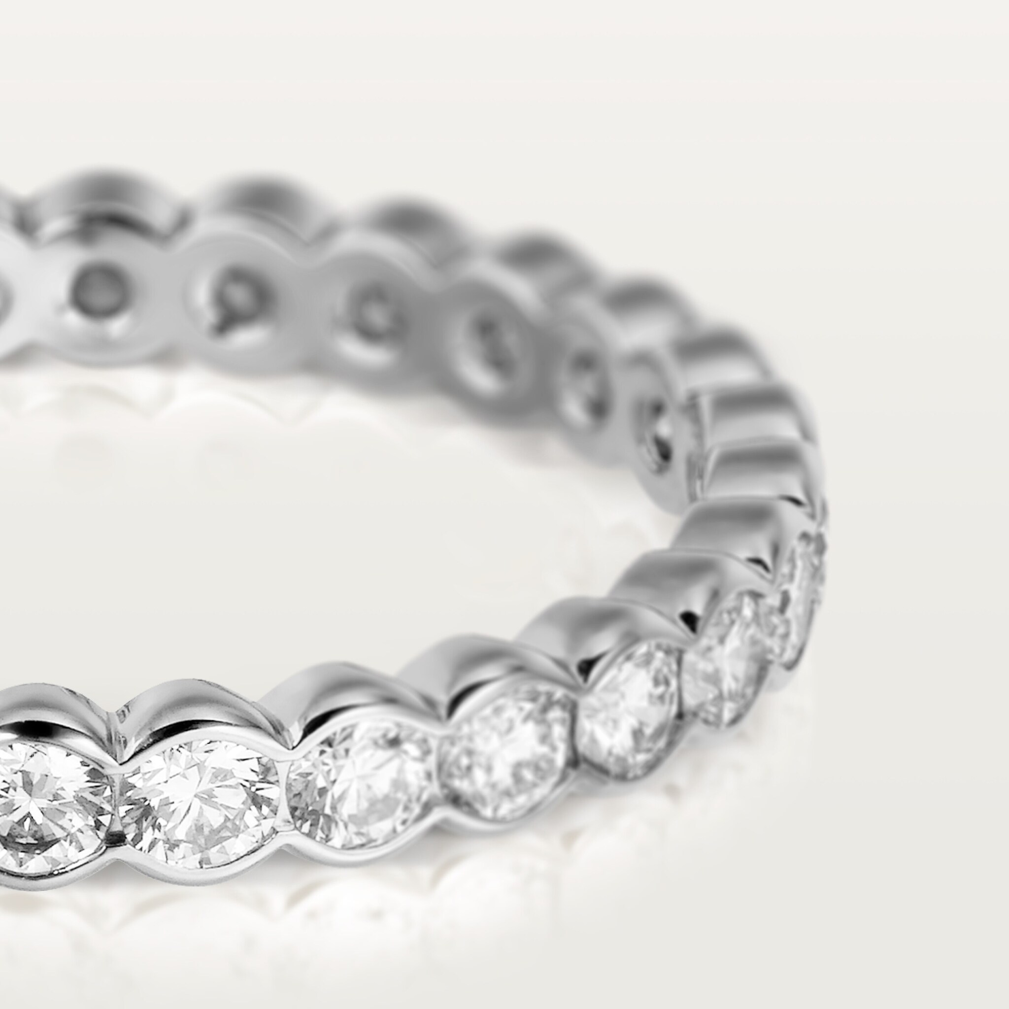 Broderie de Cartier wedding band, diamonds, image 5