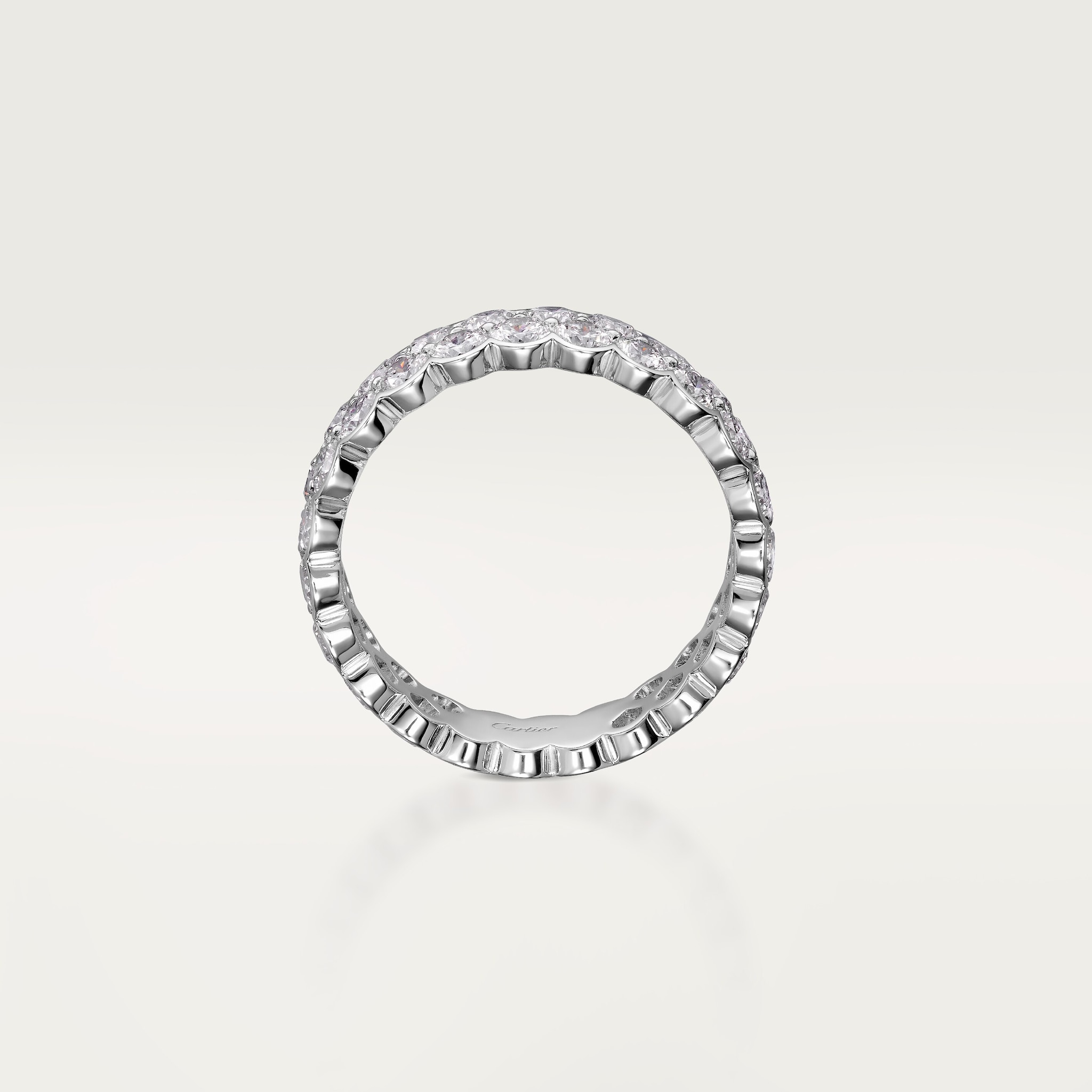 Broderie de Cartier wedding band, double row, diamonds